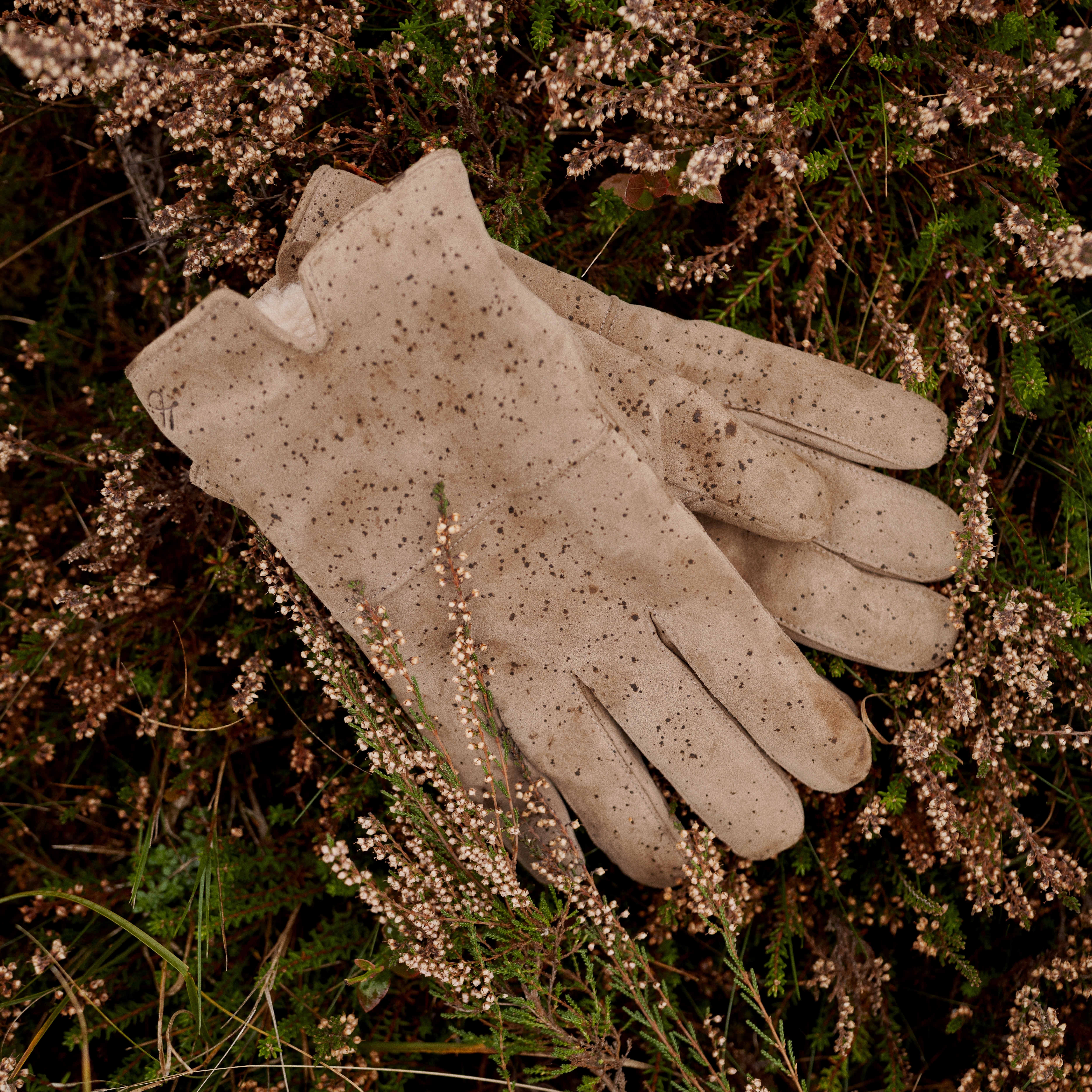 Hiems | Светлокафяви велурени кожени ръкавици - 4