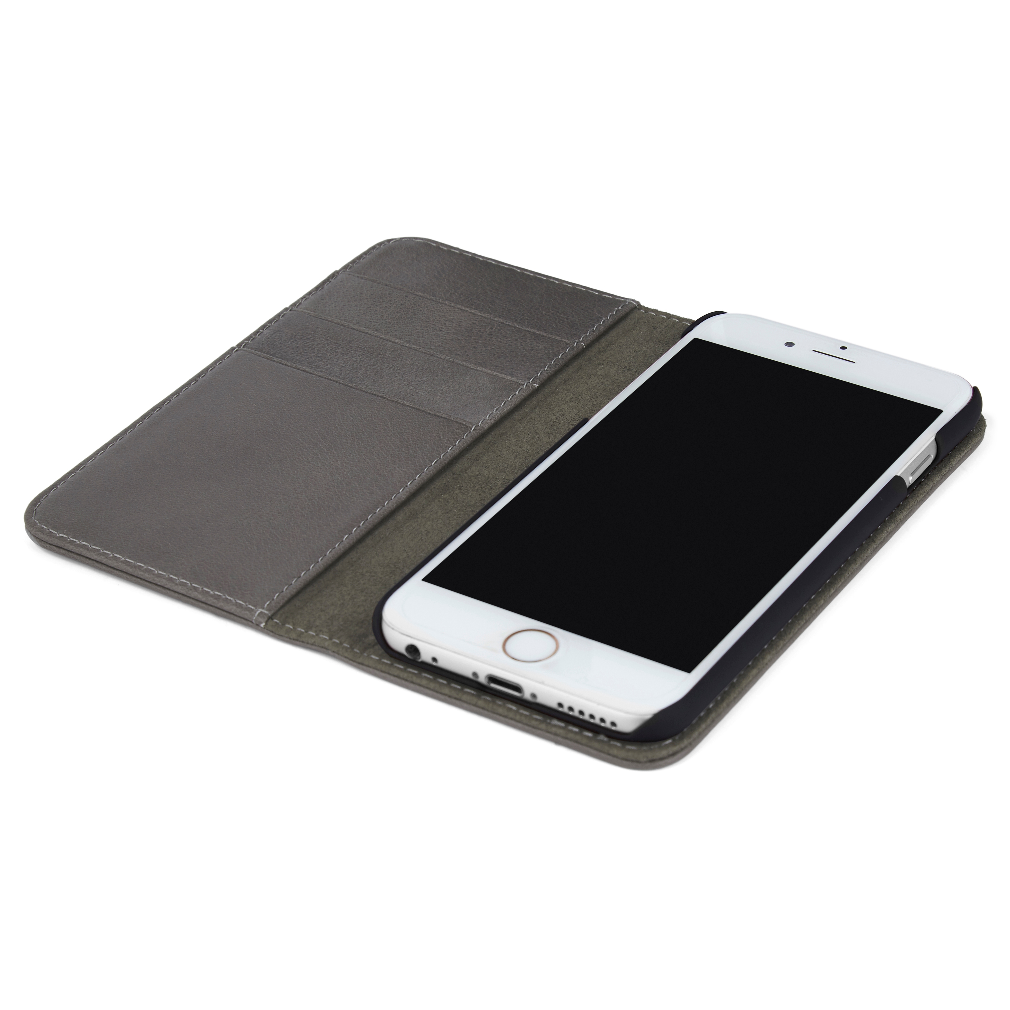 iPhone 7 Grey Leather Case - 2