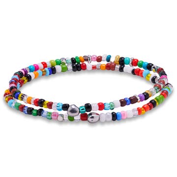 Amalfi | Zapestnica iz svetlih steklenih kroglic Amalfi | Zapestnica iz svetlih steklenih kroglic