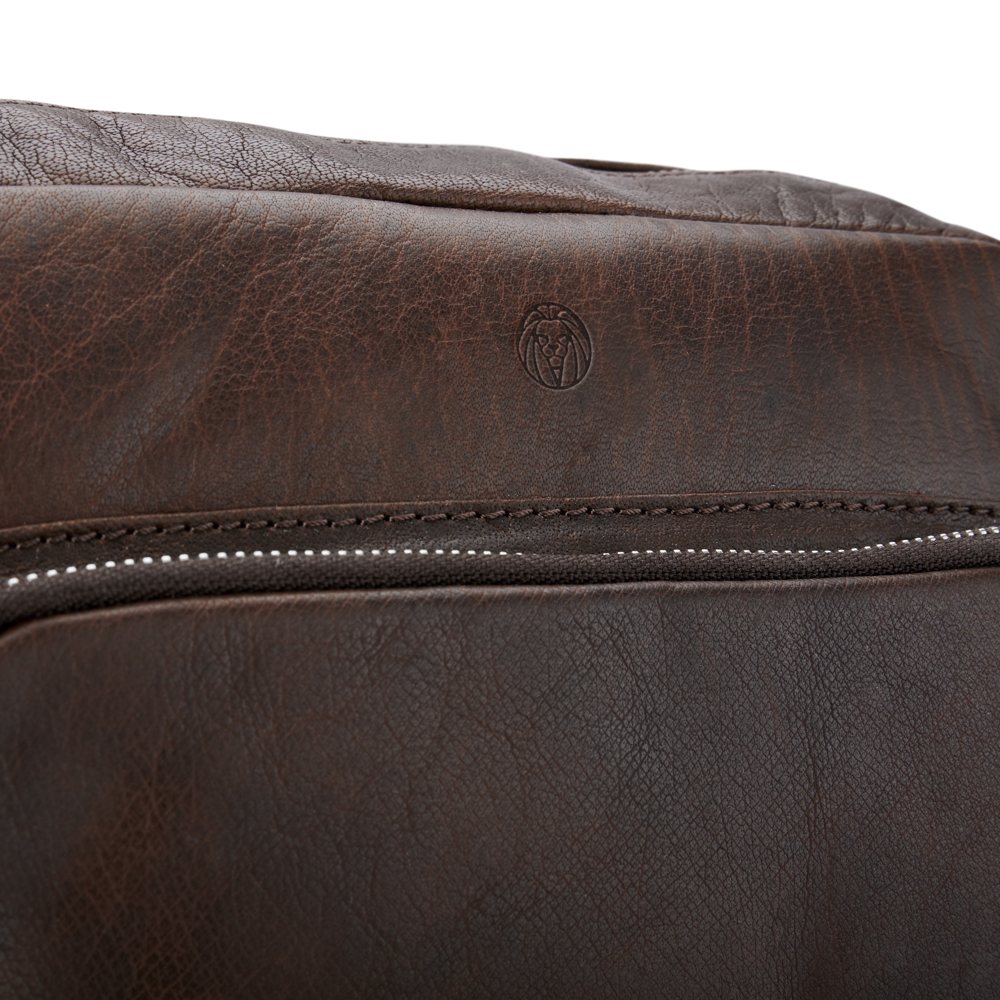 Bolso urbano clásico de cuero marrón Montreal - 8