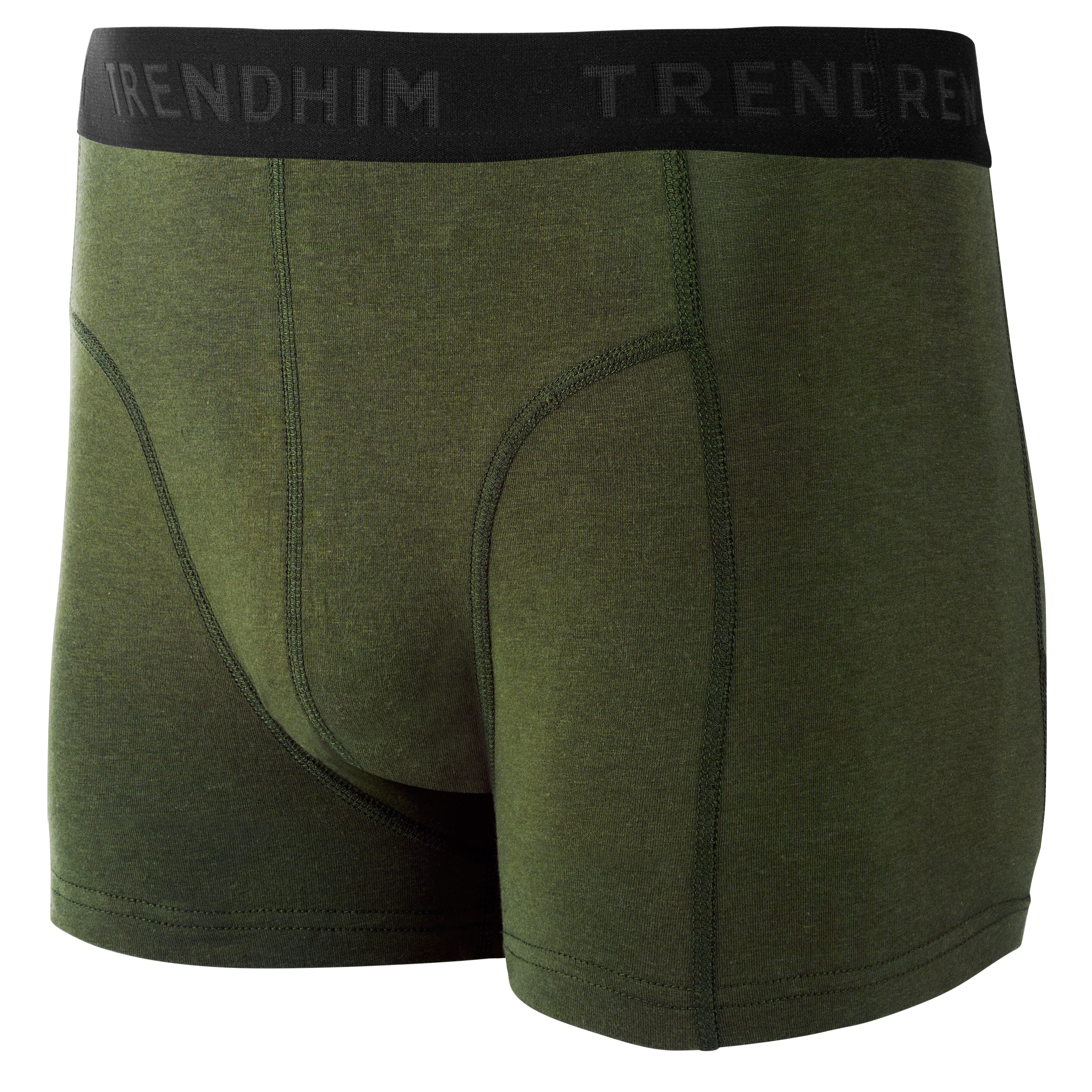 TrueFeel | Lot de 3 boxers vert olive en coton  - 3