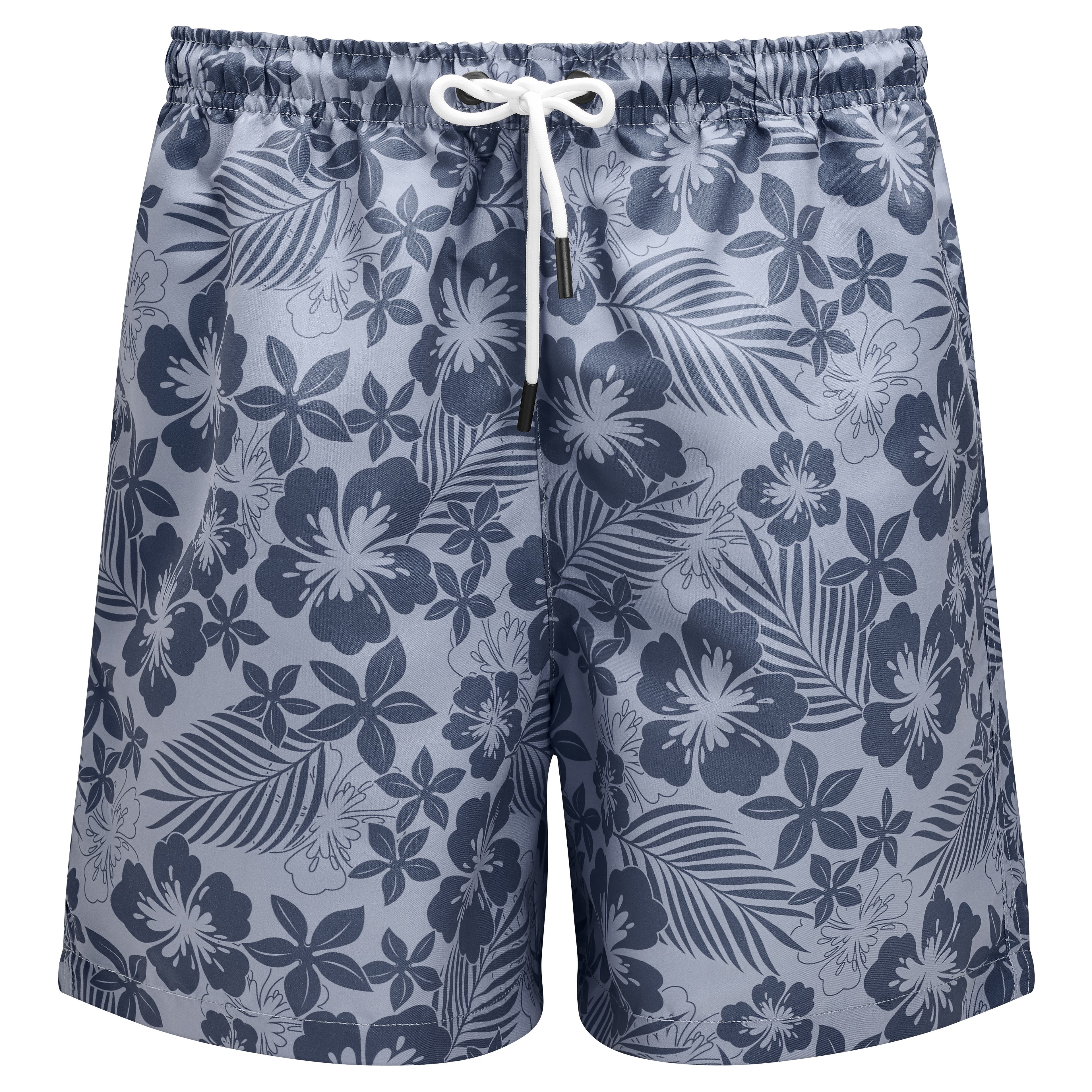 Floral-patterned Ensign Blue Swim Shorts Floral-patterned Ensign Blue Swim Shorts
