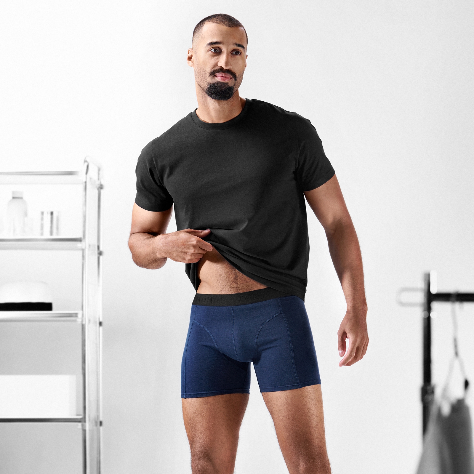 FeatherFeel |  2-Pack Black and Navy Blue Merino Wool Boxer Briefs - 2