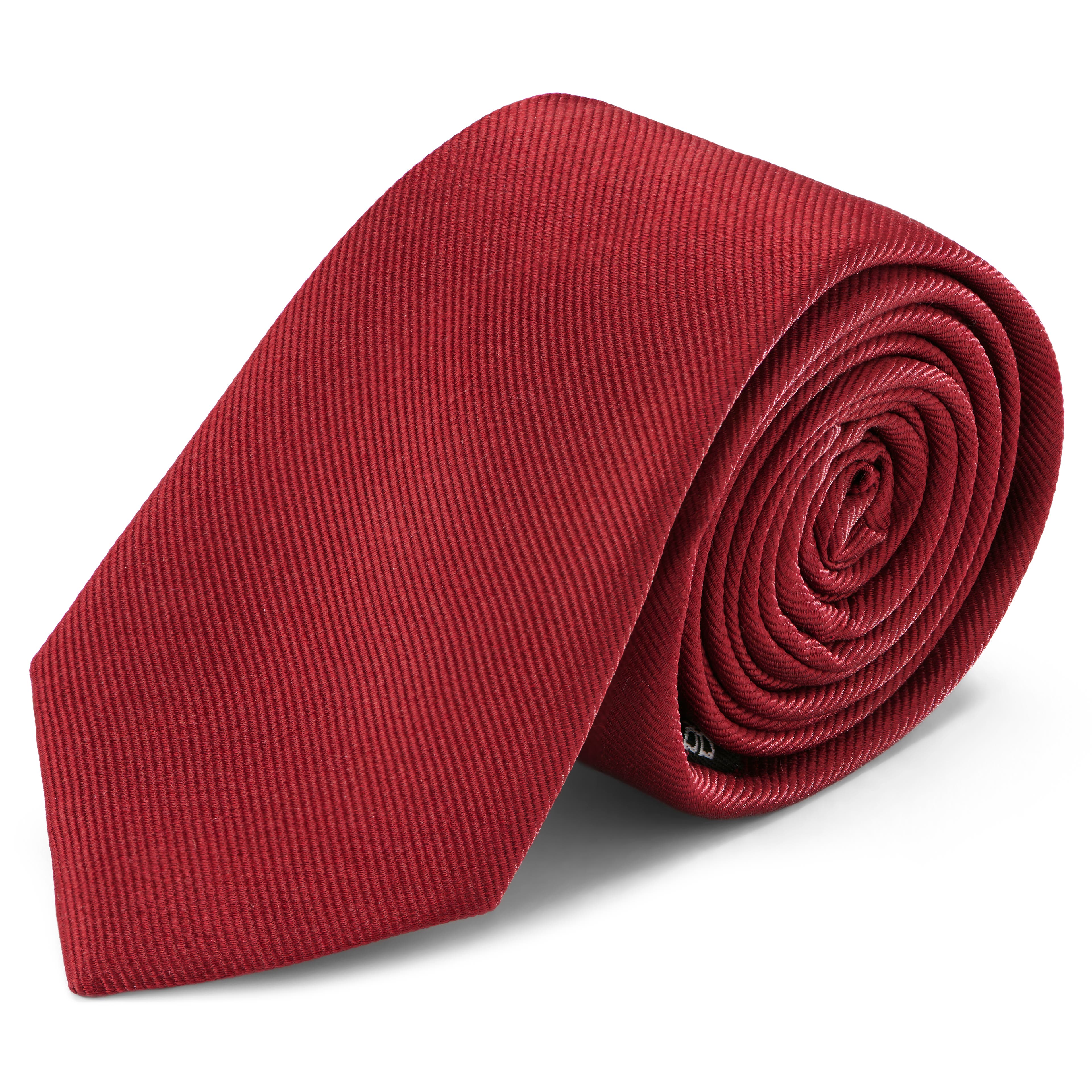 Cravatta in twill di seta bordeaux da 6 cm