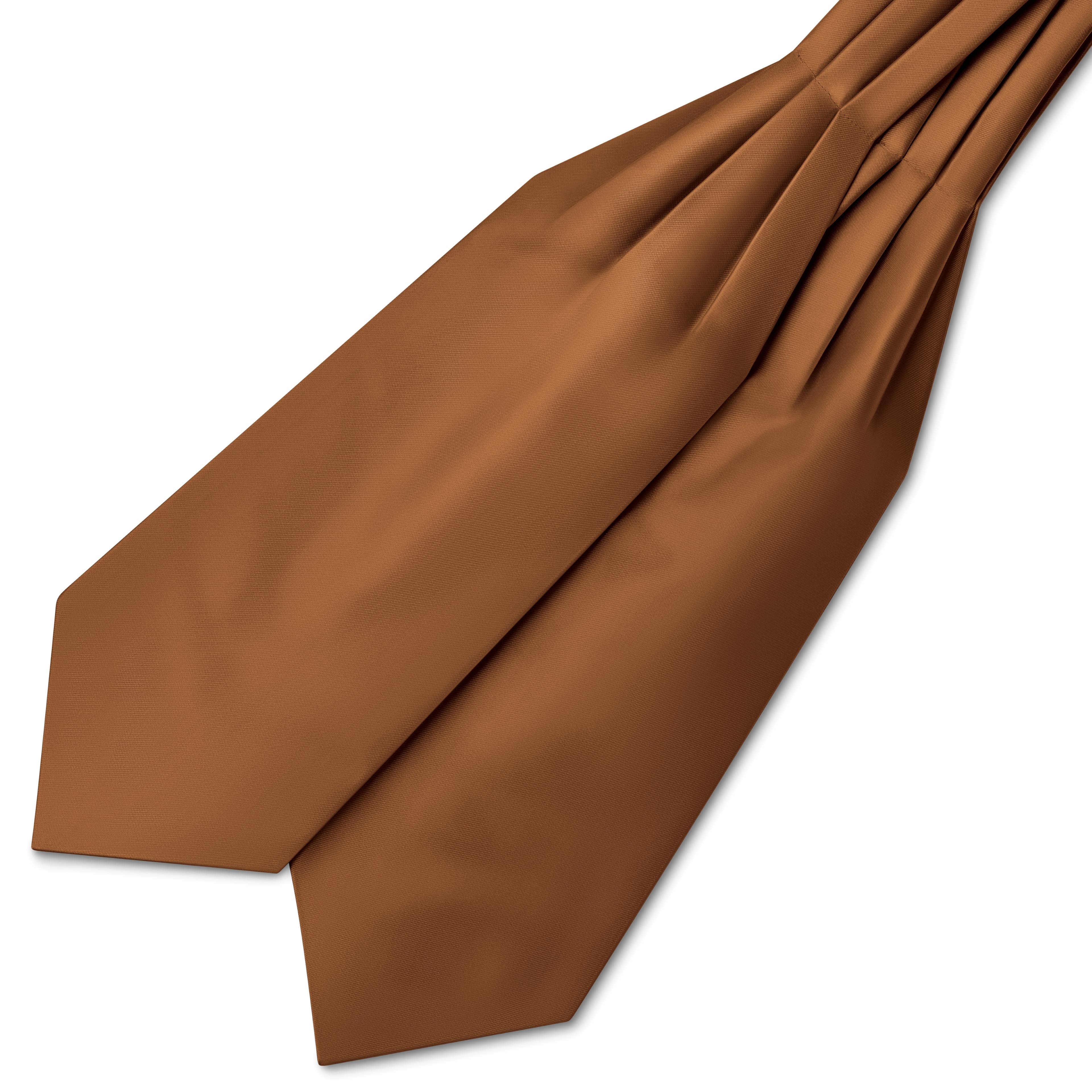 Rezavá saténová kravatová šála