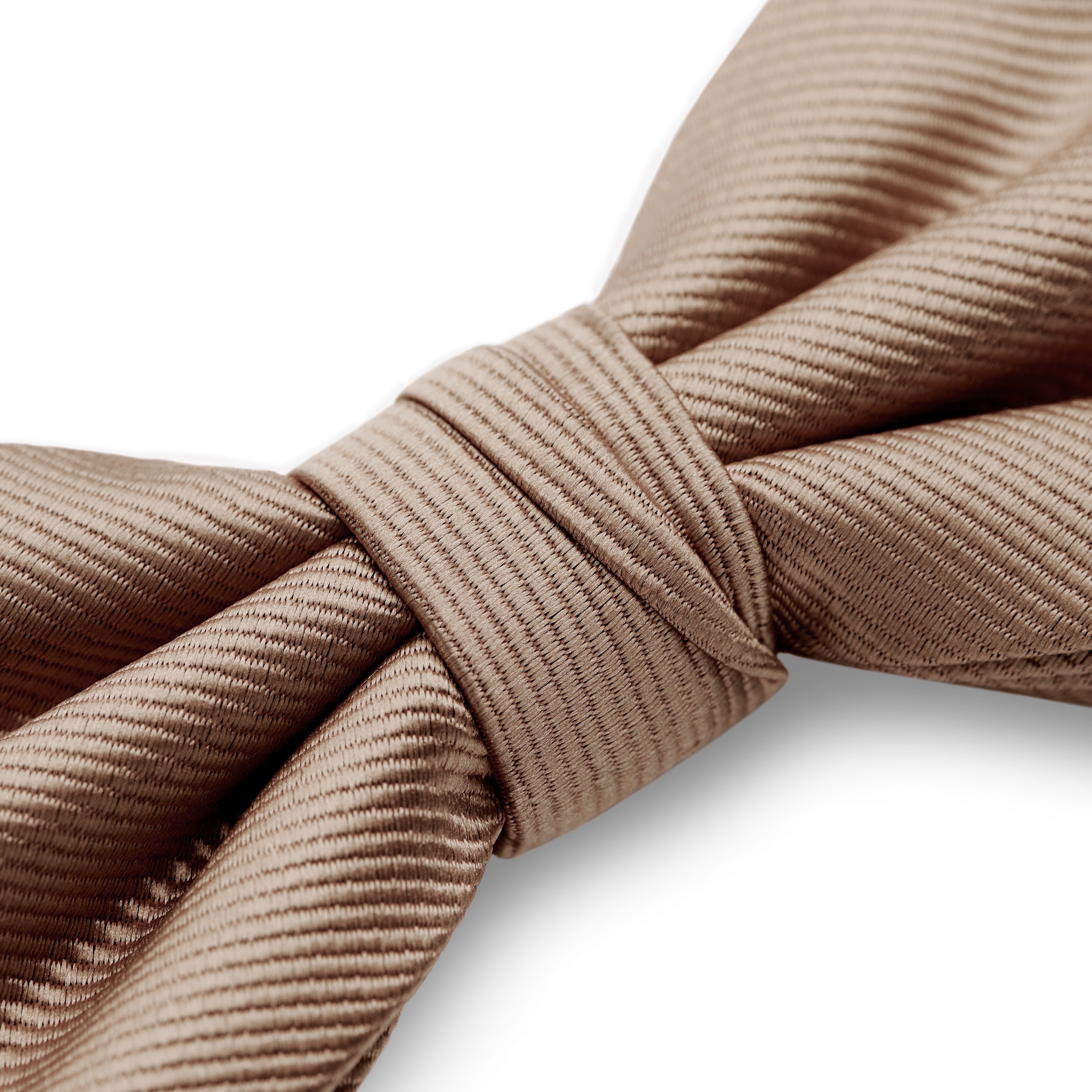 Braune vorgebundene Grosgrain Fliege - 4