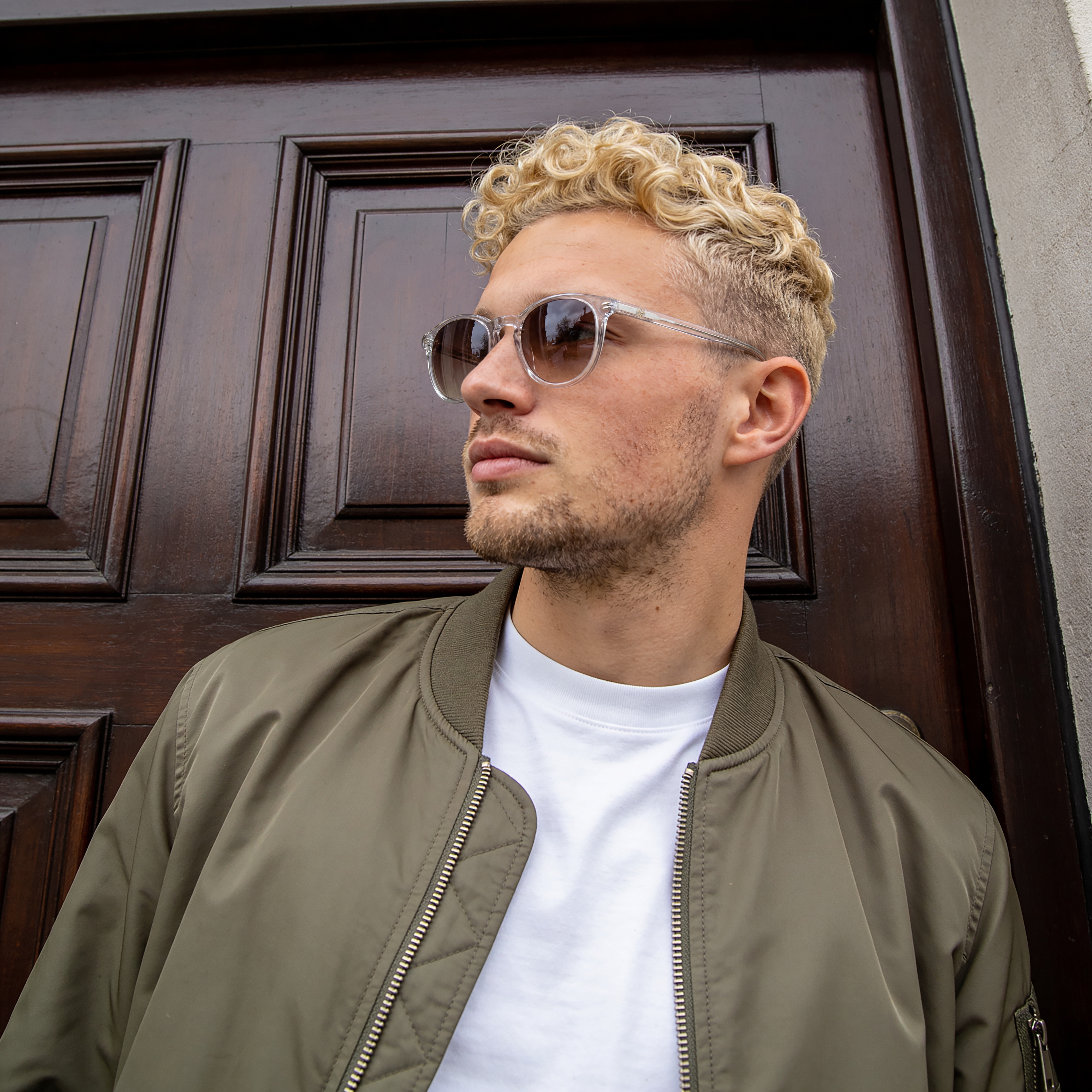 Runda Bruna Hornbågade Depp-solglasögon - 3