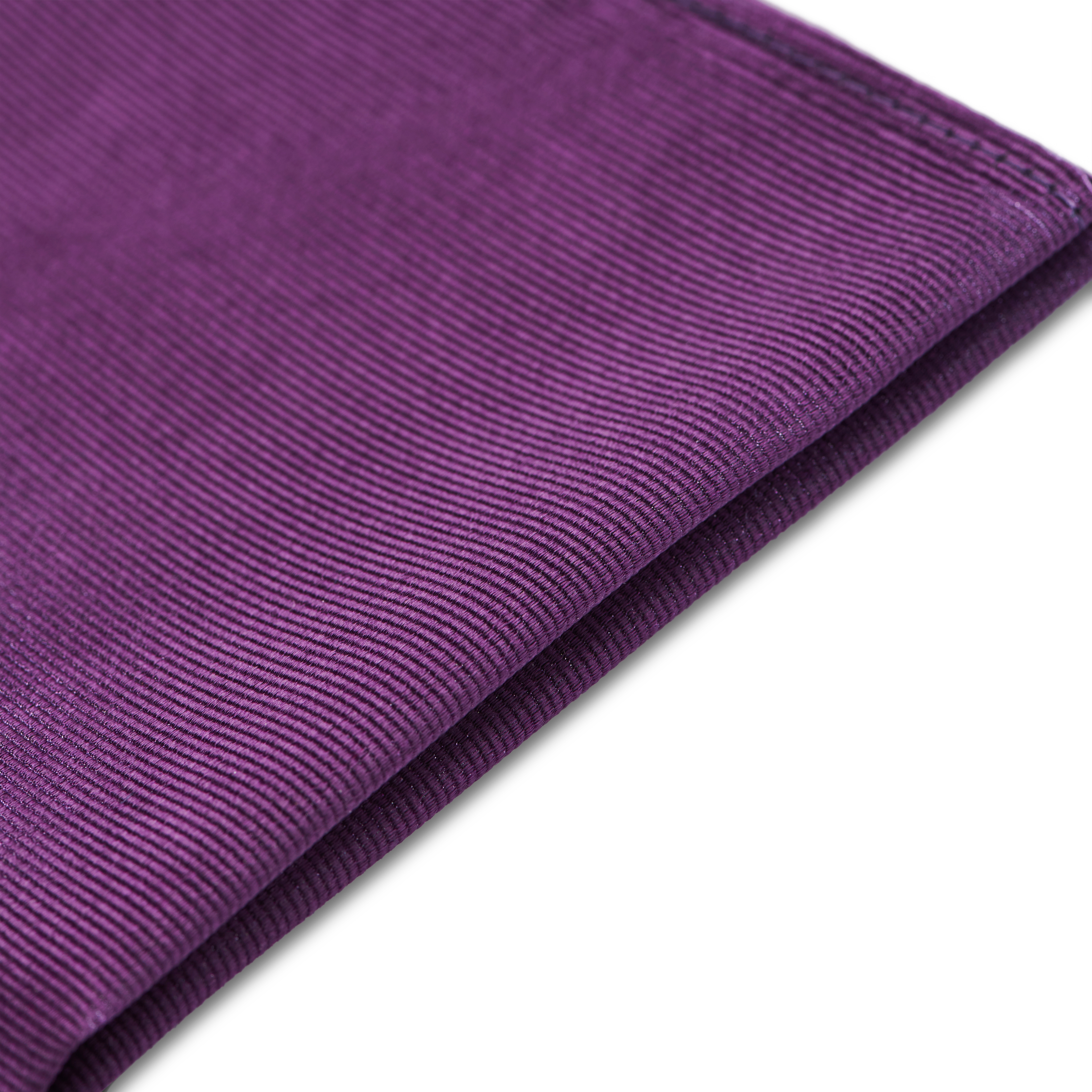 Classic Purple Silk Twill Pocket Square - 5