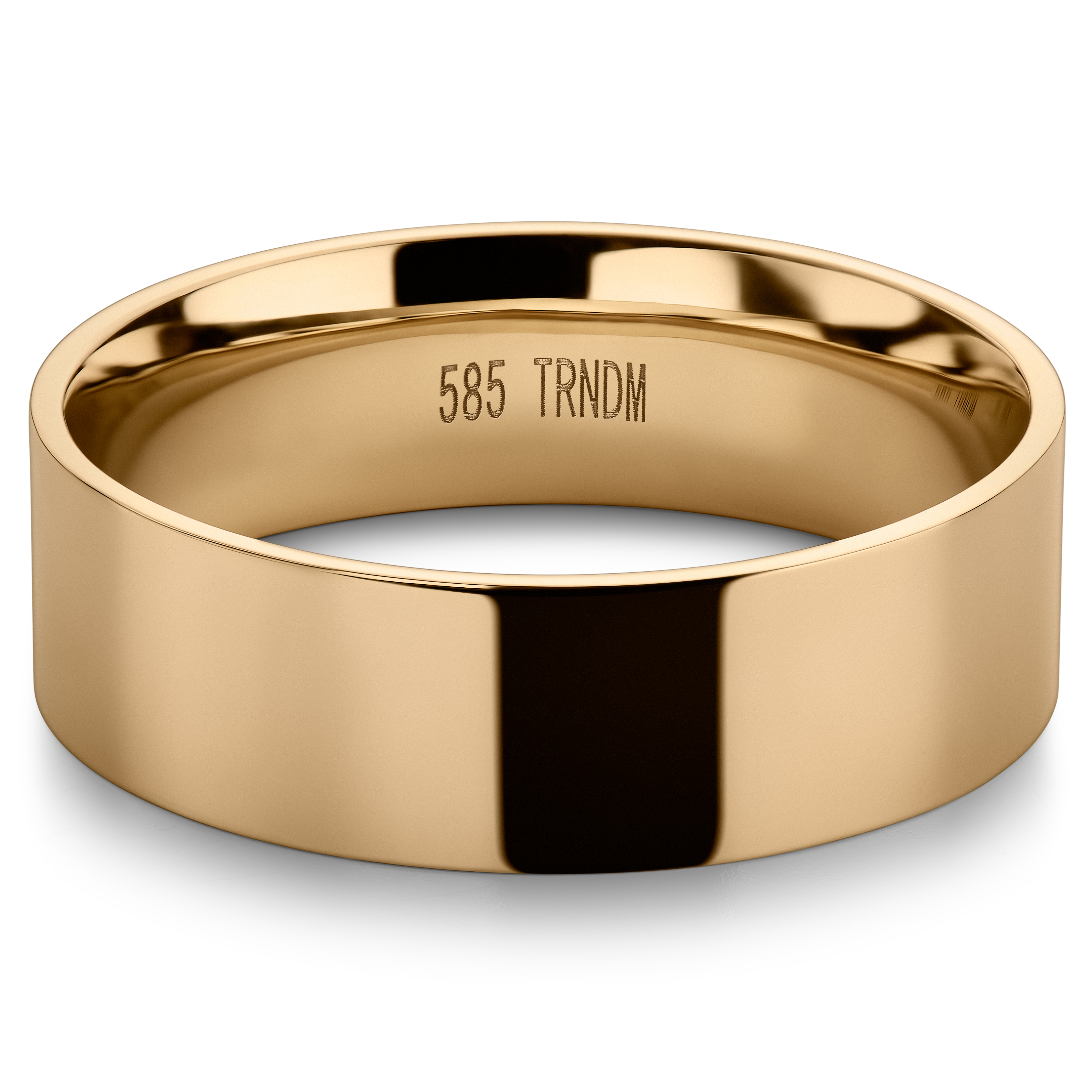 Anel em Ouro 14K Polido de 7 mm - 2