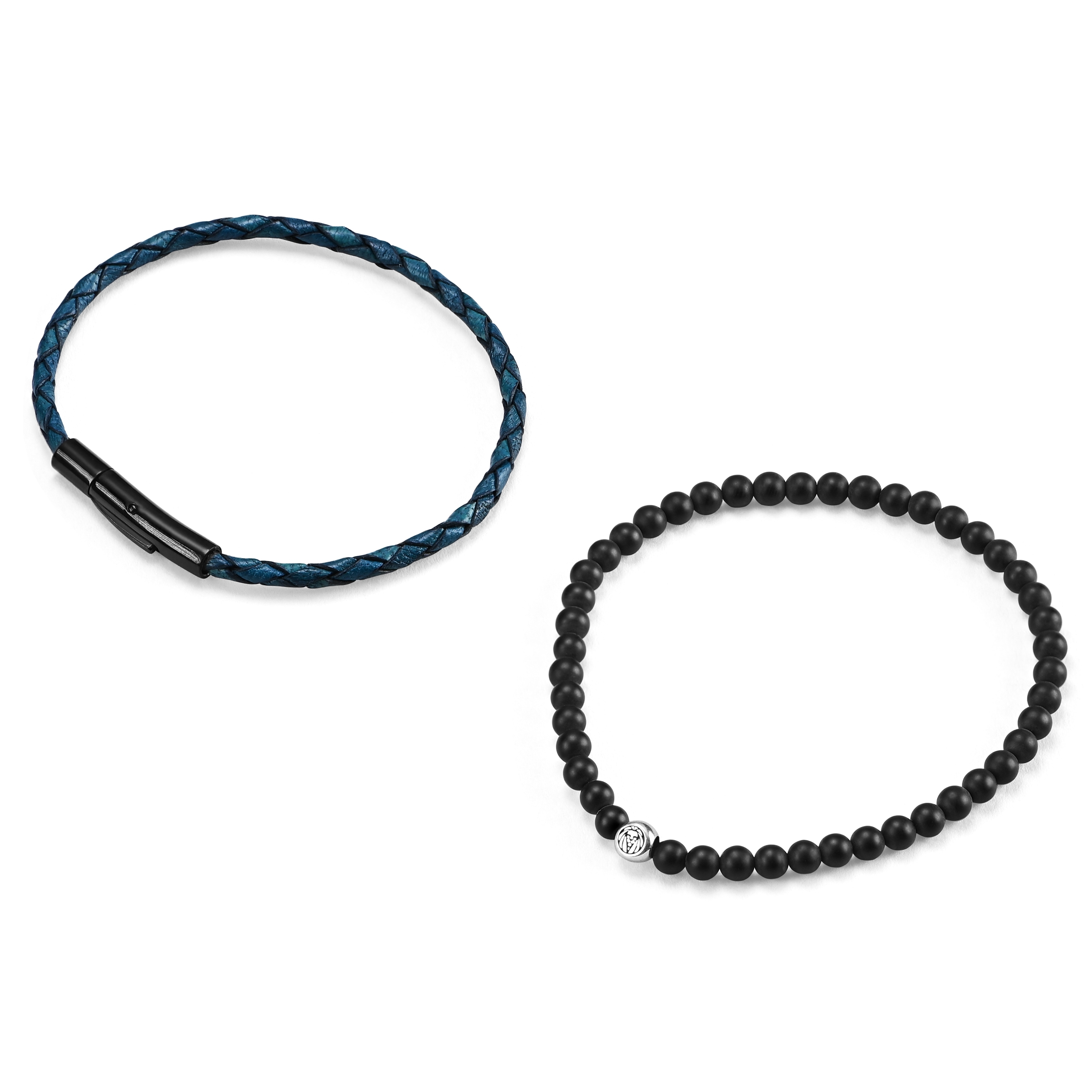 Navy & Black 925 William Bracelet - 2