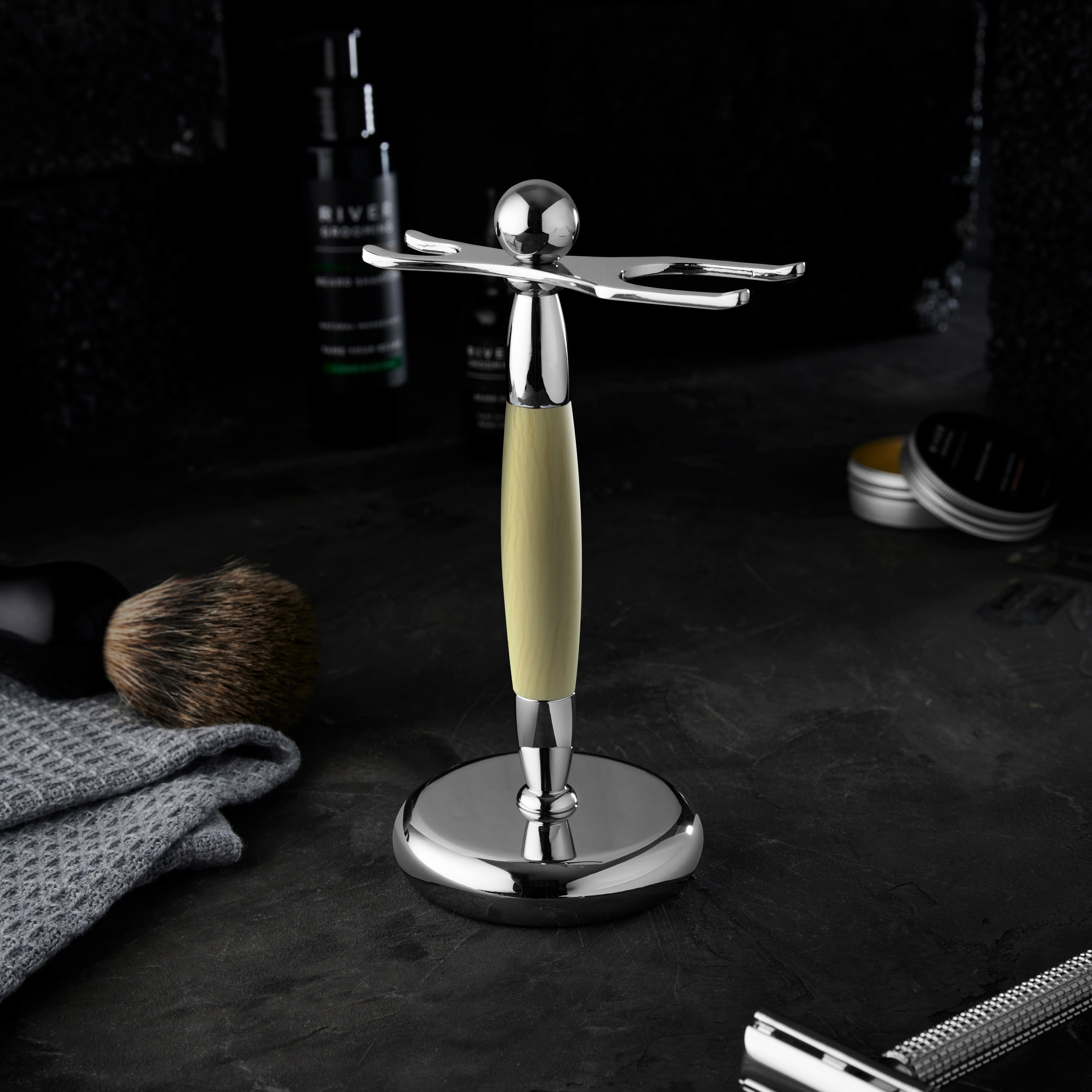 Cream Modern Shaving Stand - 4