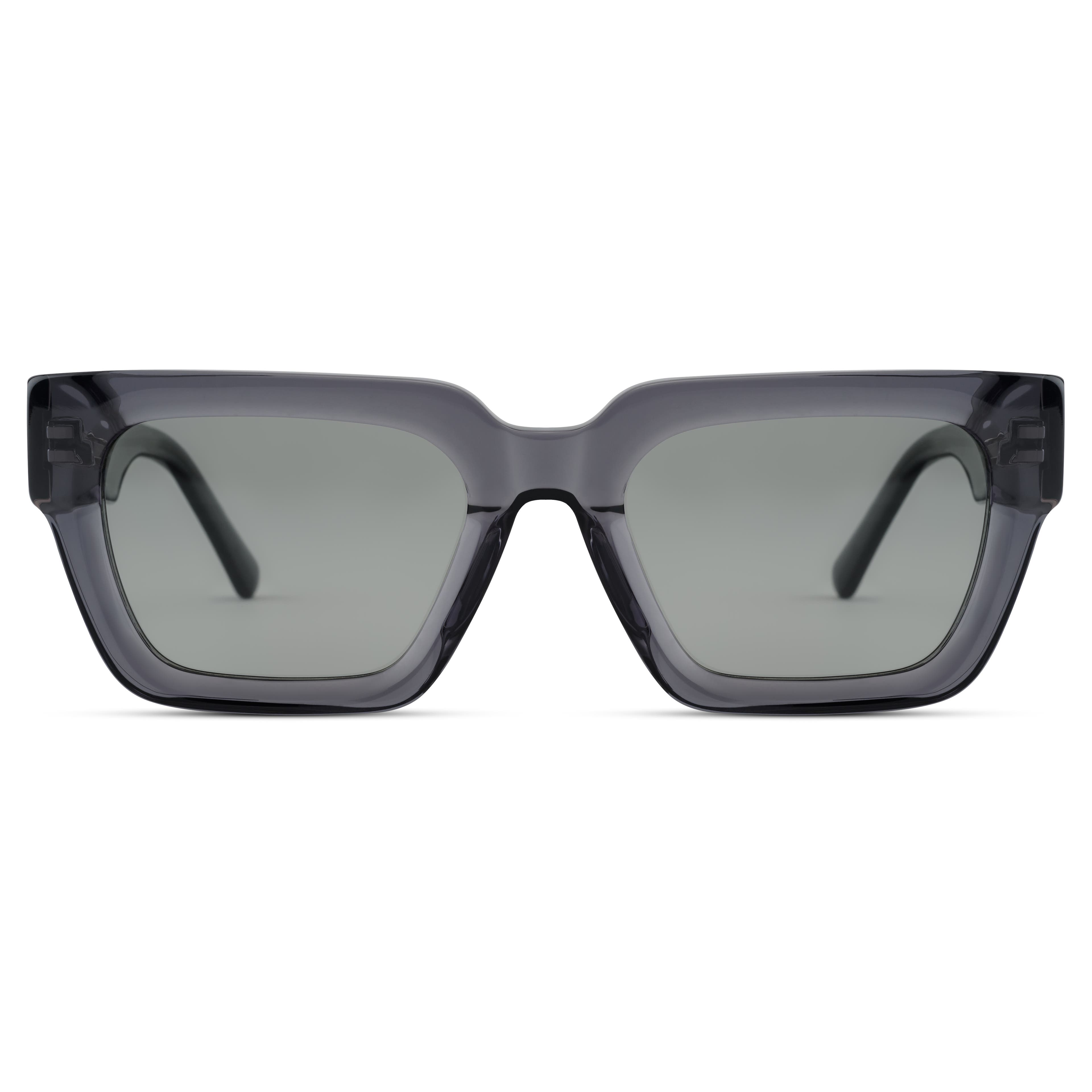 Occasus | Translucent Grey Square Polarised Sunglasses