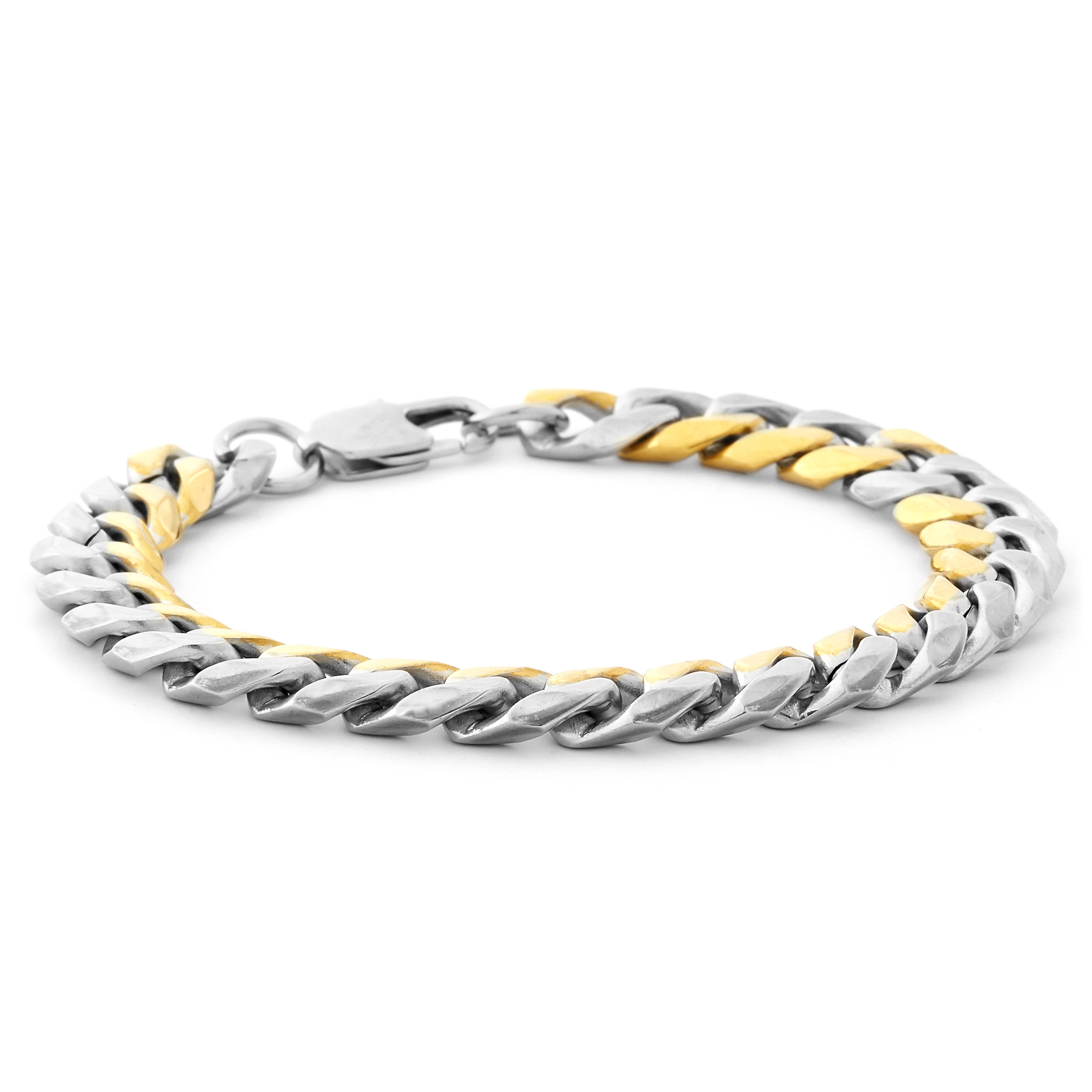 Hopean- & kullanvärinen paksu ketju - 1