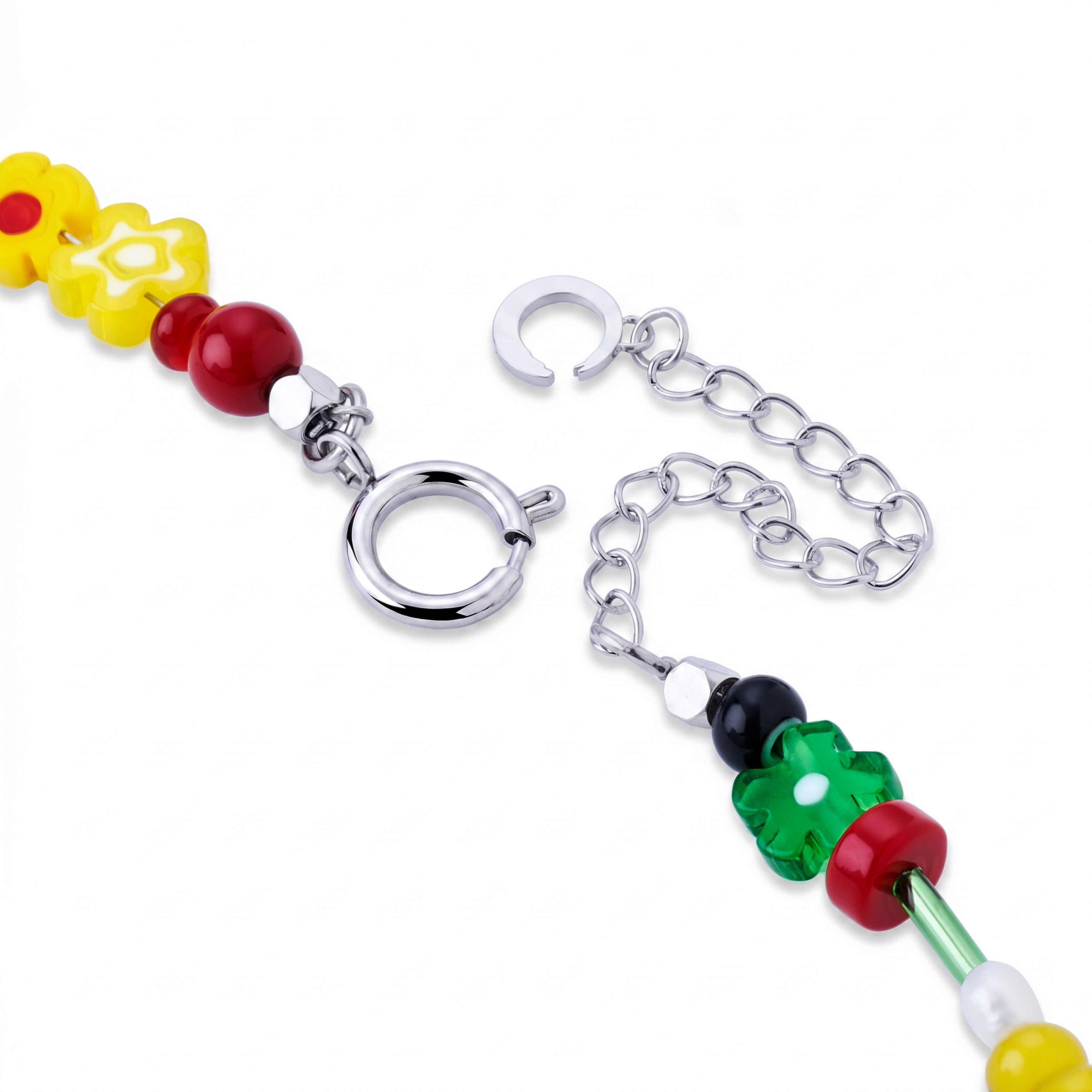 Pearlmania | Fiesta Bazaar Multicolour Glass Bead Necklace - 5