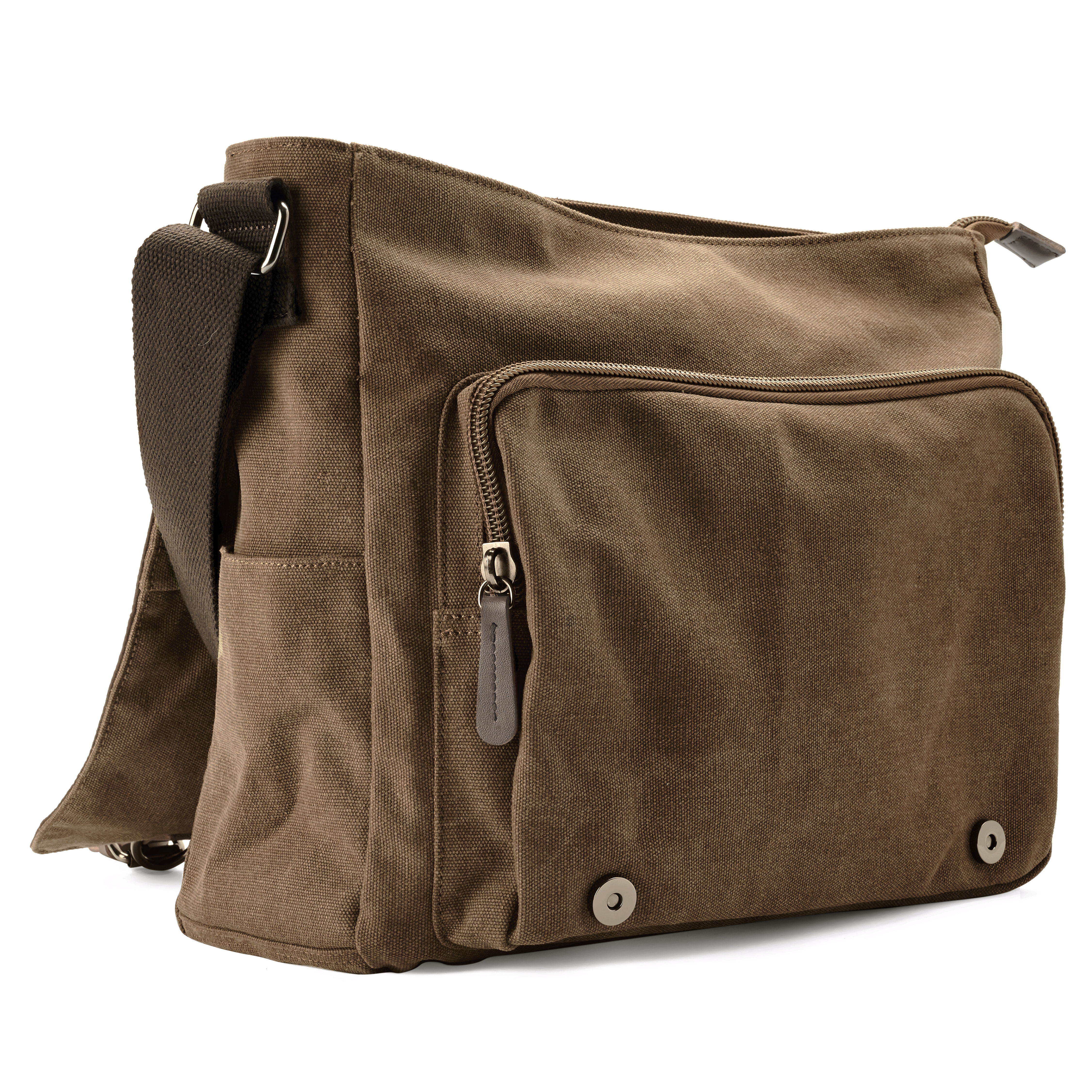 Caramel Brown Canvas Messenger Bag | In stock! | Trendhim