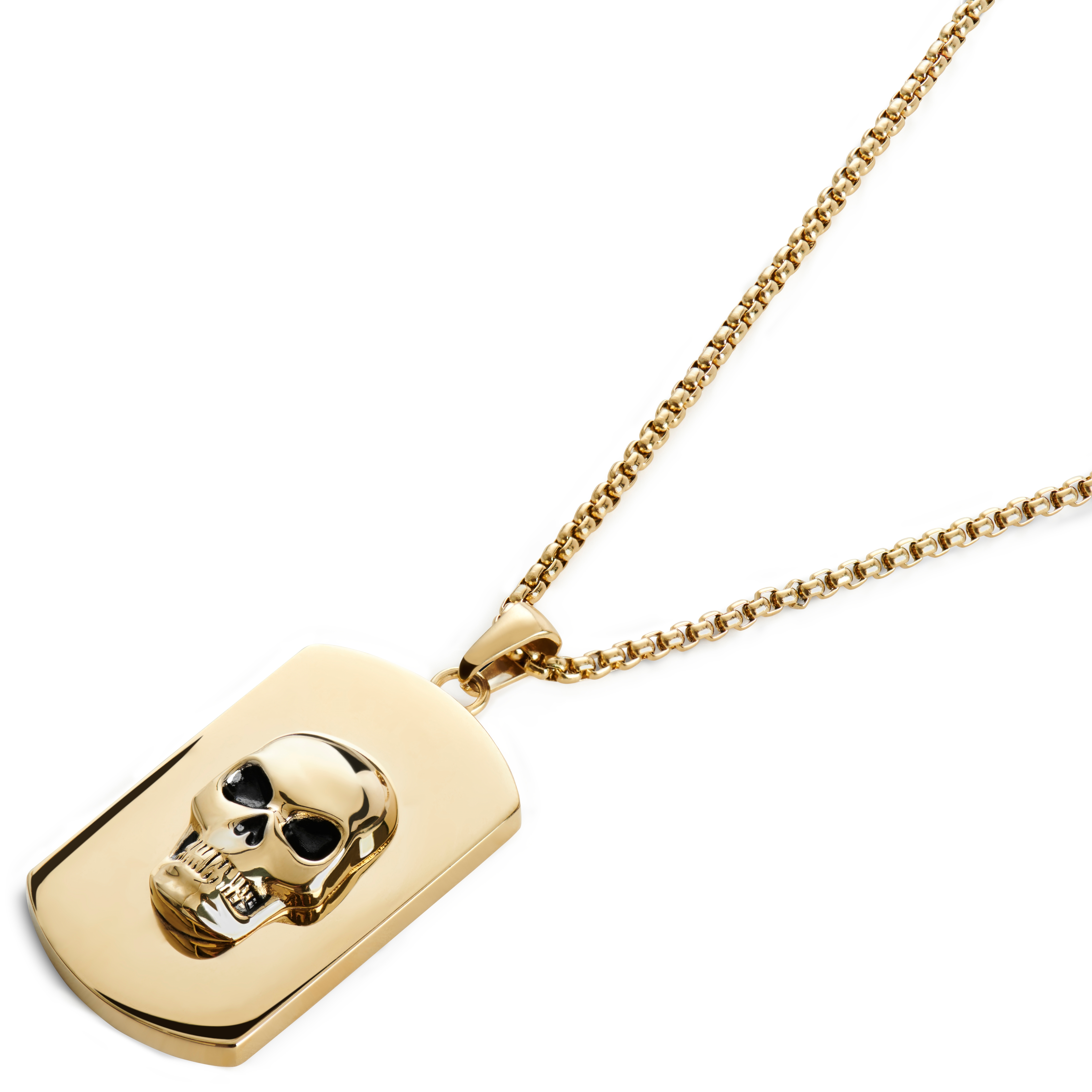 Icarus Damiano Gold-tone Dog Tag Necklace - 5
