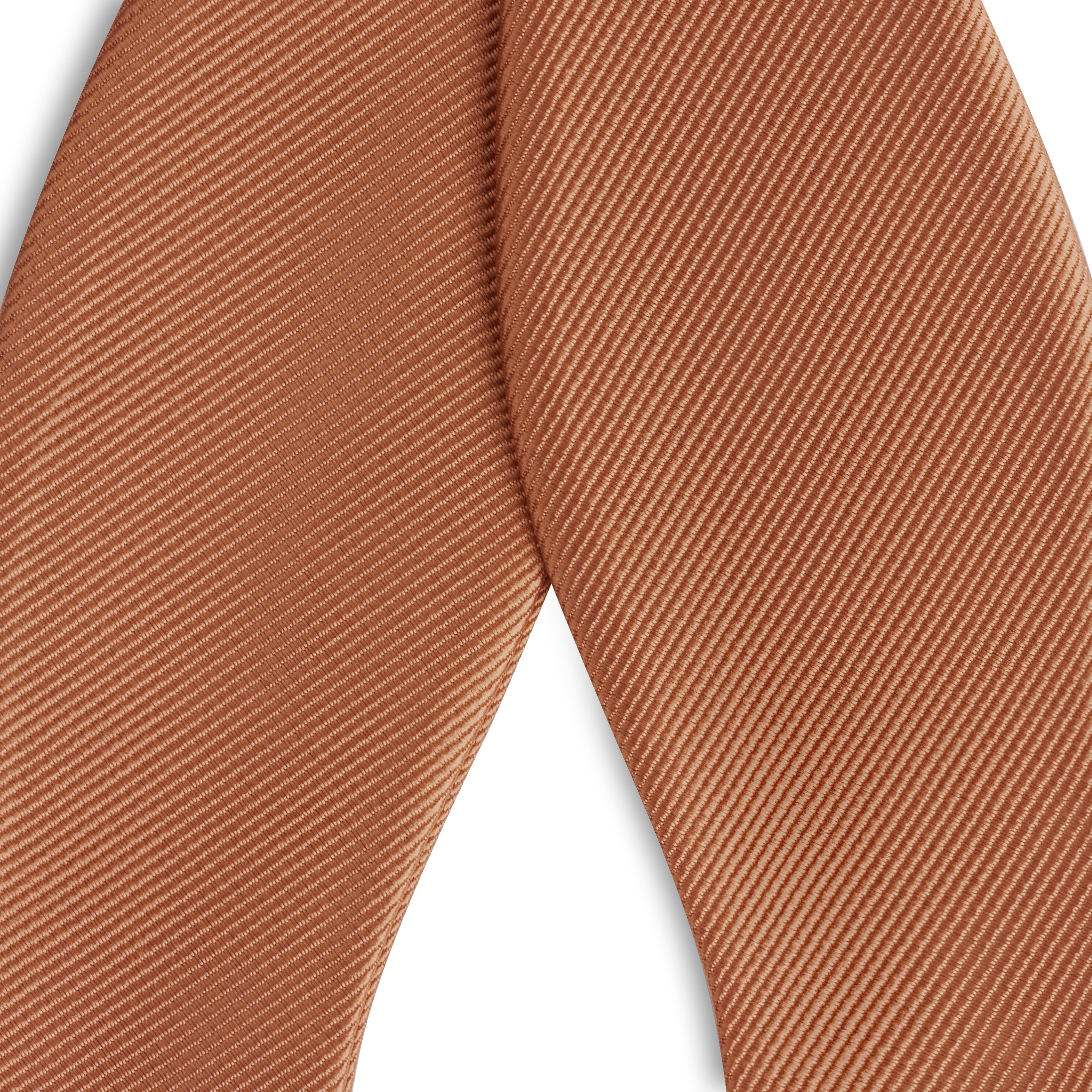 Cognac Self-Tie Grosgrain Diamond Tip Bow Tie - 2