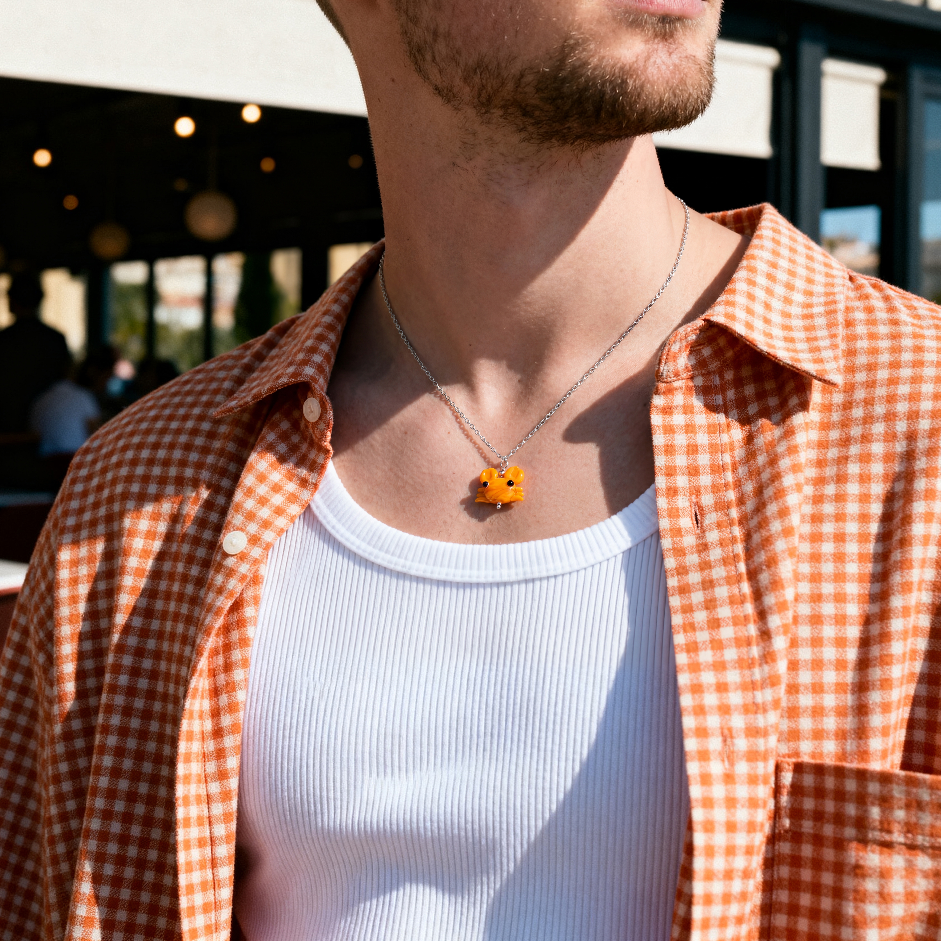 Pearlmania | Collier Sunny Crab avec pendentif en verre - 2