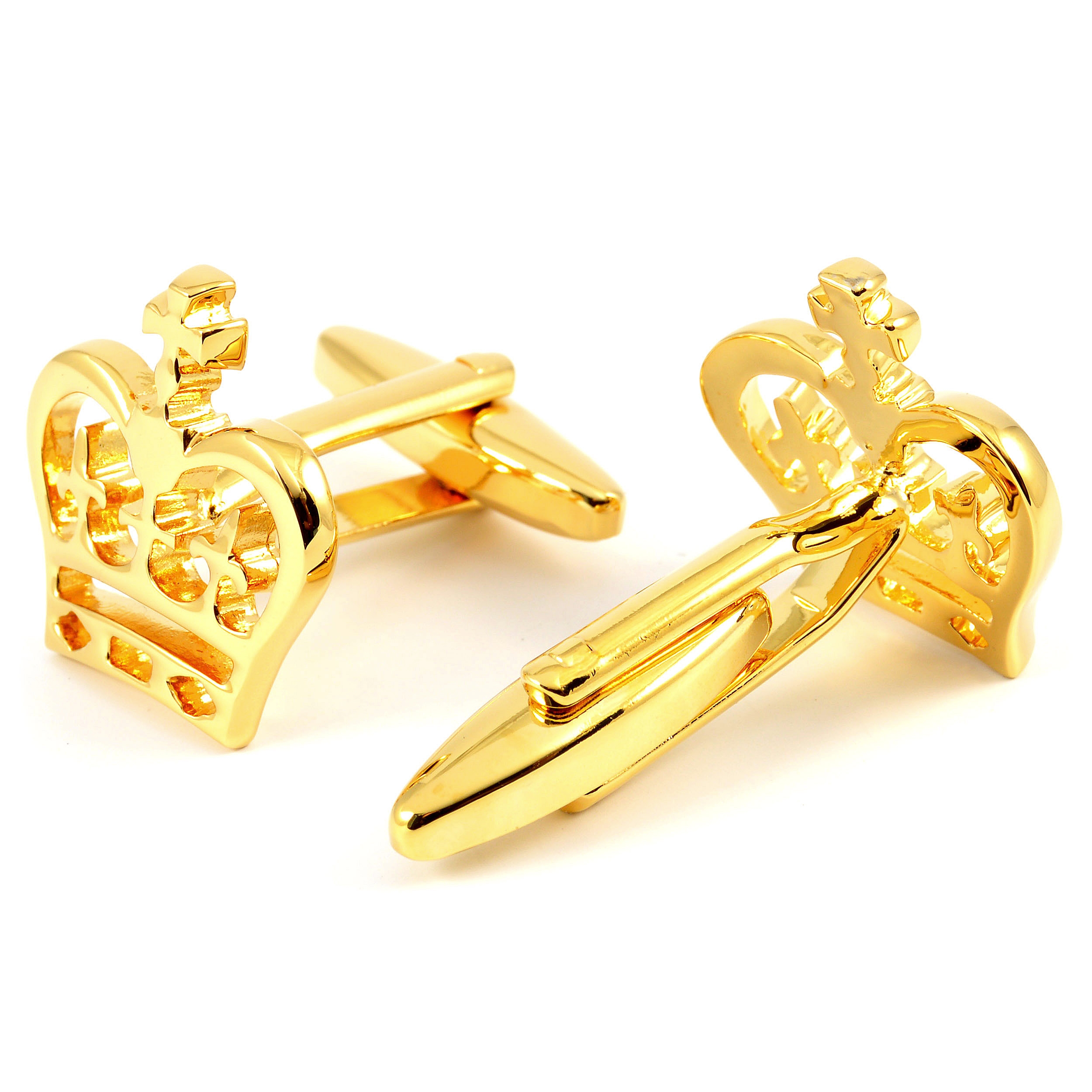 Zelta toņa kroņa aproču pogas - 2