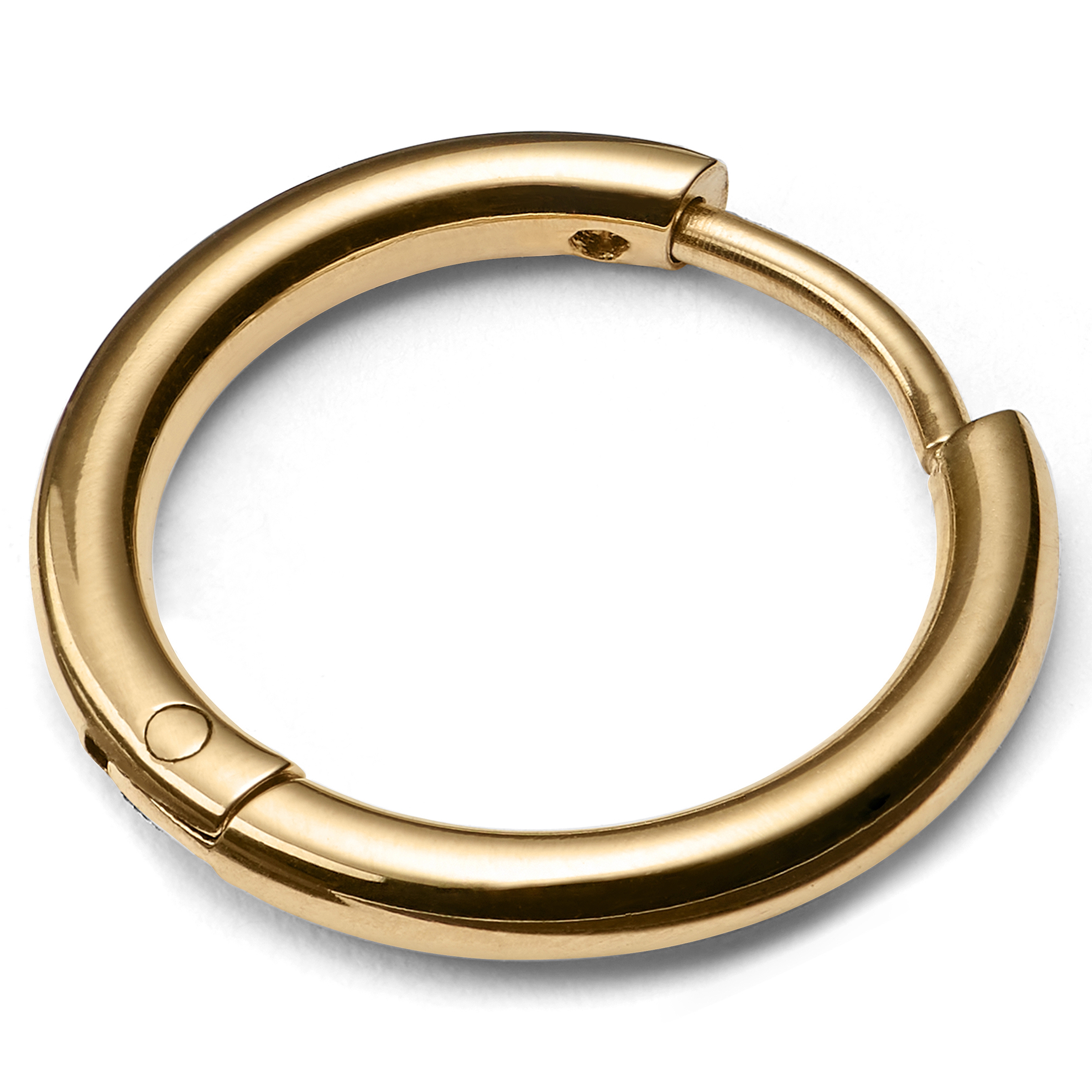 Boucle d'oreille anneau en acier doré | En stock! | Lucleon