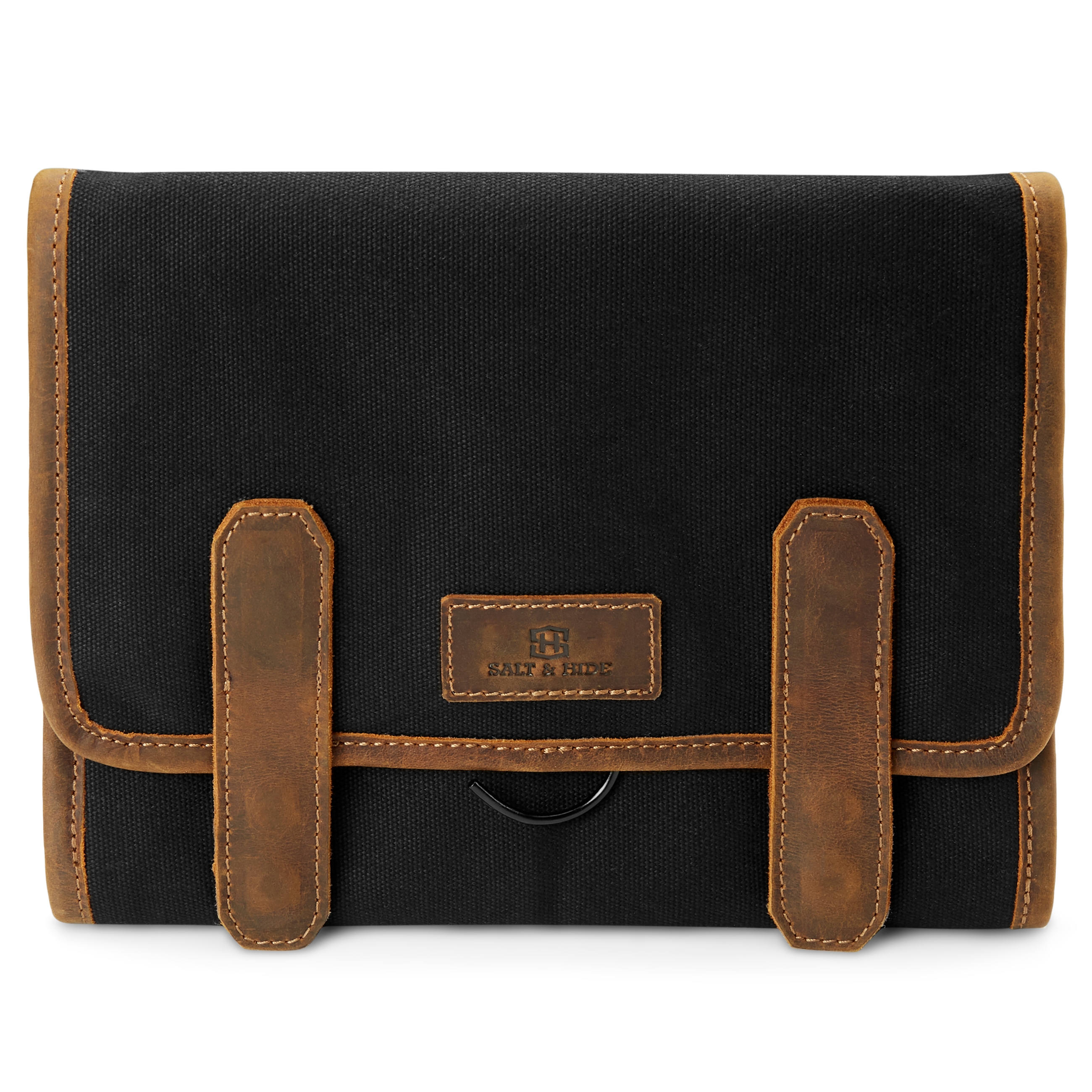 Sylas Tarpa Kulturbeutel In Schwarz & Hellbraun - 3