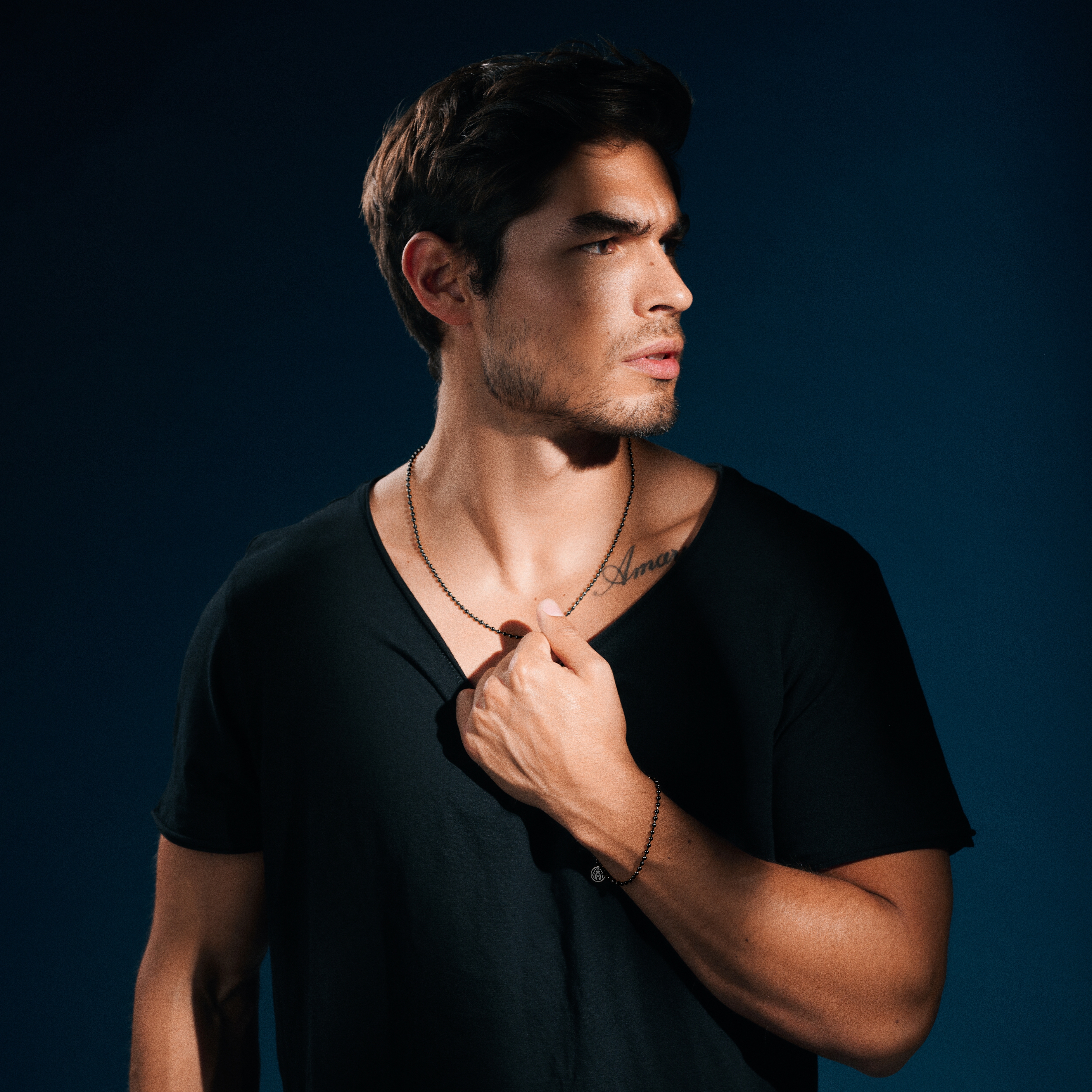 Essentials | Bracelet gris anthracite à chaîne à boules 4 mm - 2