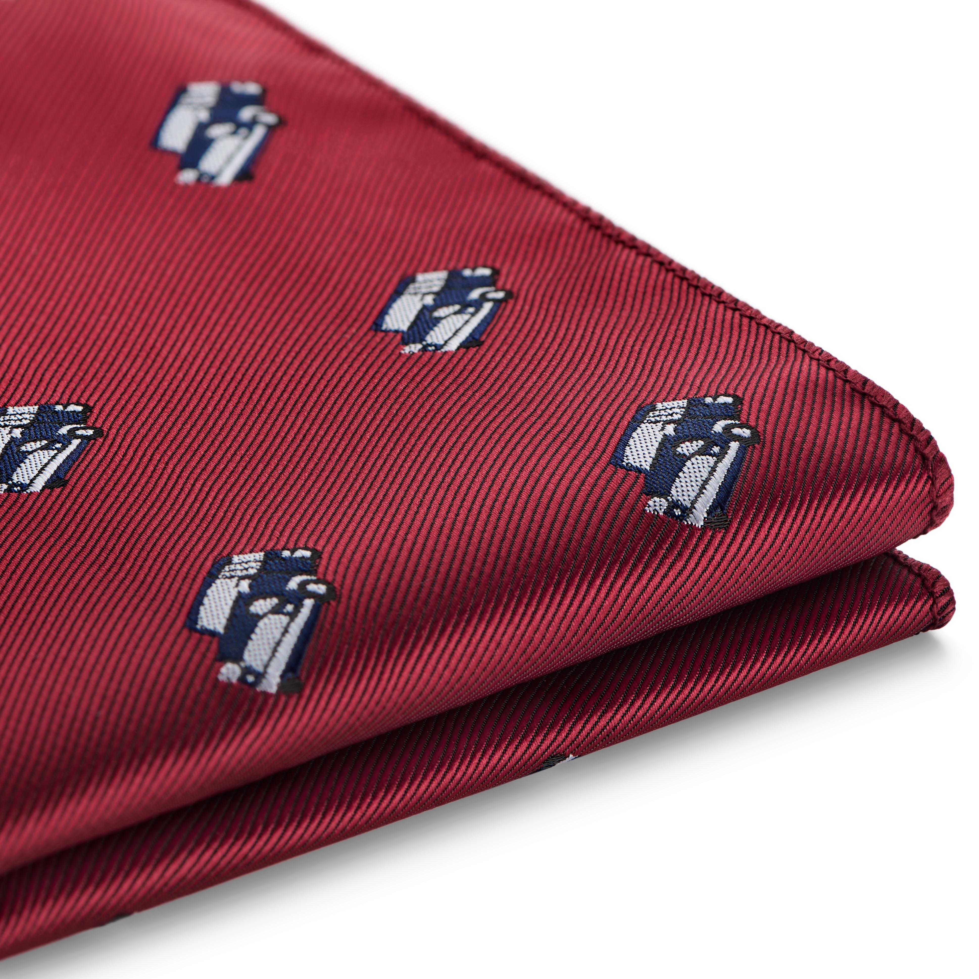 Motos | Червена кърпичка за сако с големи коли - 3