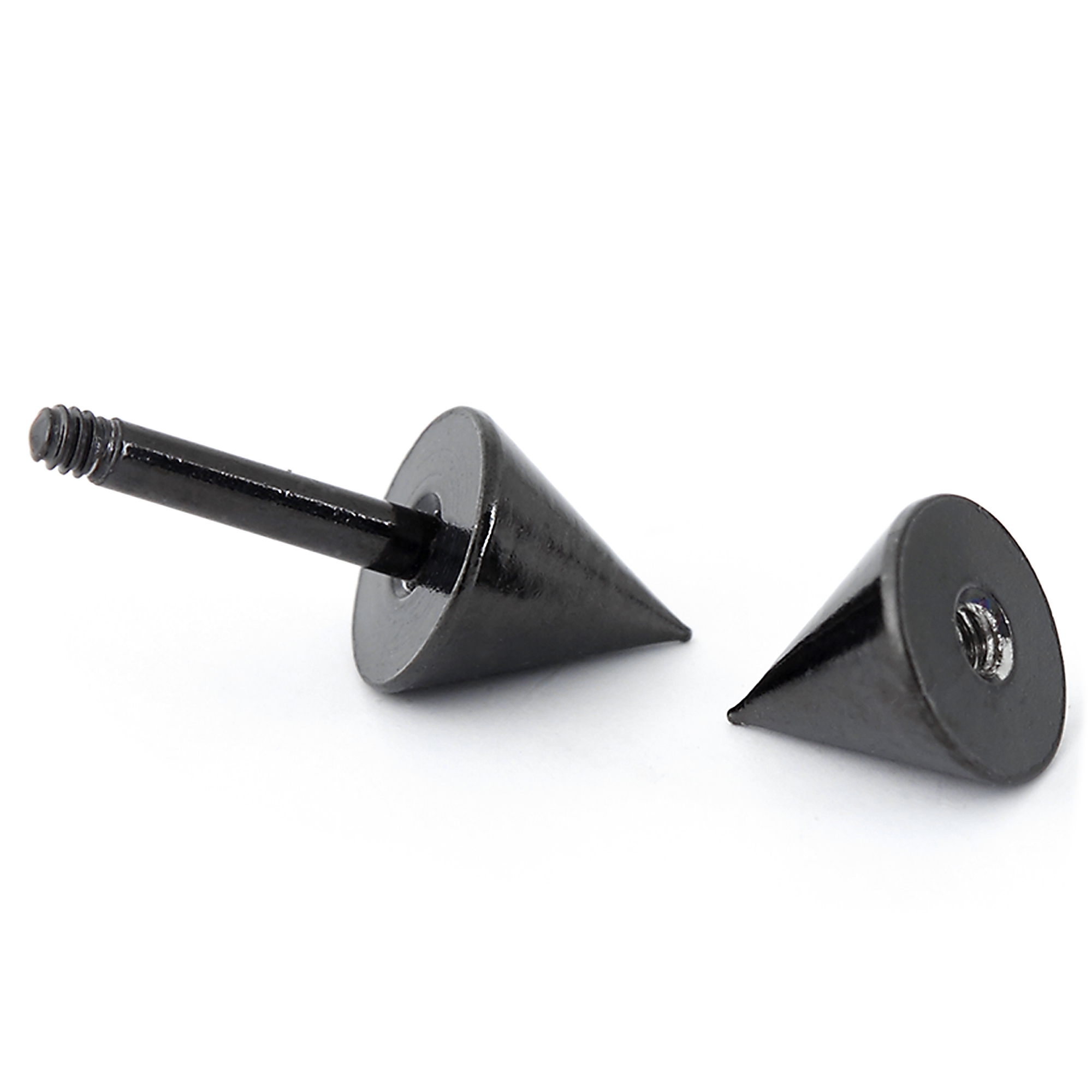 5mm Black Stud Earring - 2