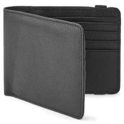 Czarny skórzany portfel blokujący RFID Luca