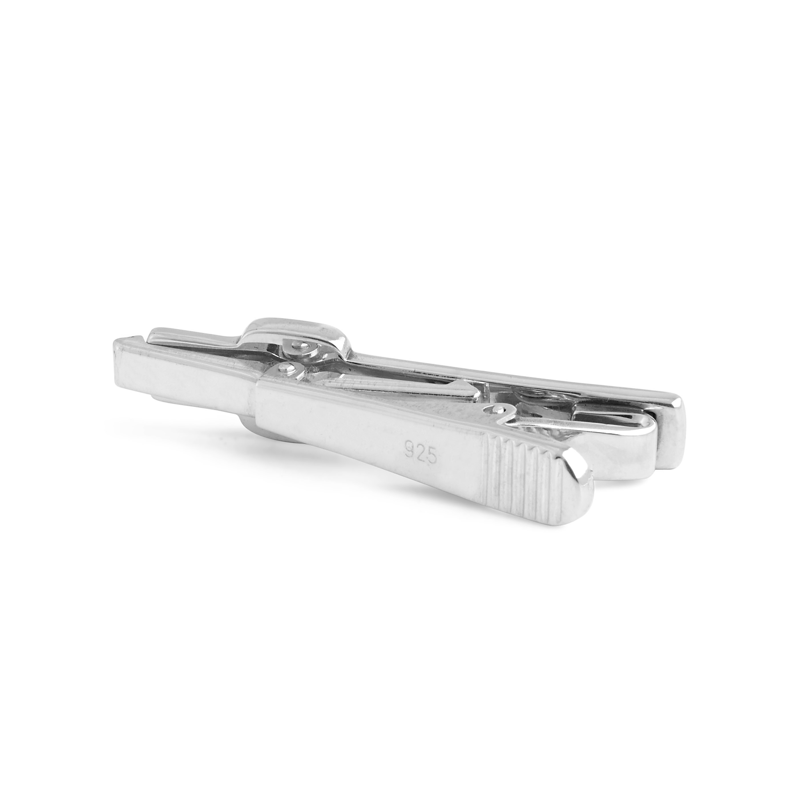 Srebrna krótka spinka do krawata z motywem duńskim 925s - 2