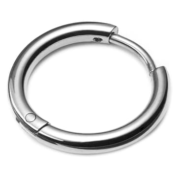 Silberfarbener Titan-Hoop-Ohrring Silberfarbener Titan-Hoop-Ohrring
