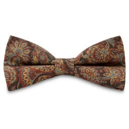 Boho | Paisley & Autumn Colours Silk Pre-Tied Bow Tie