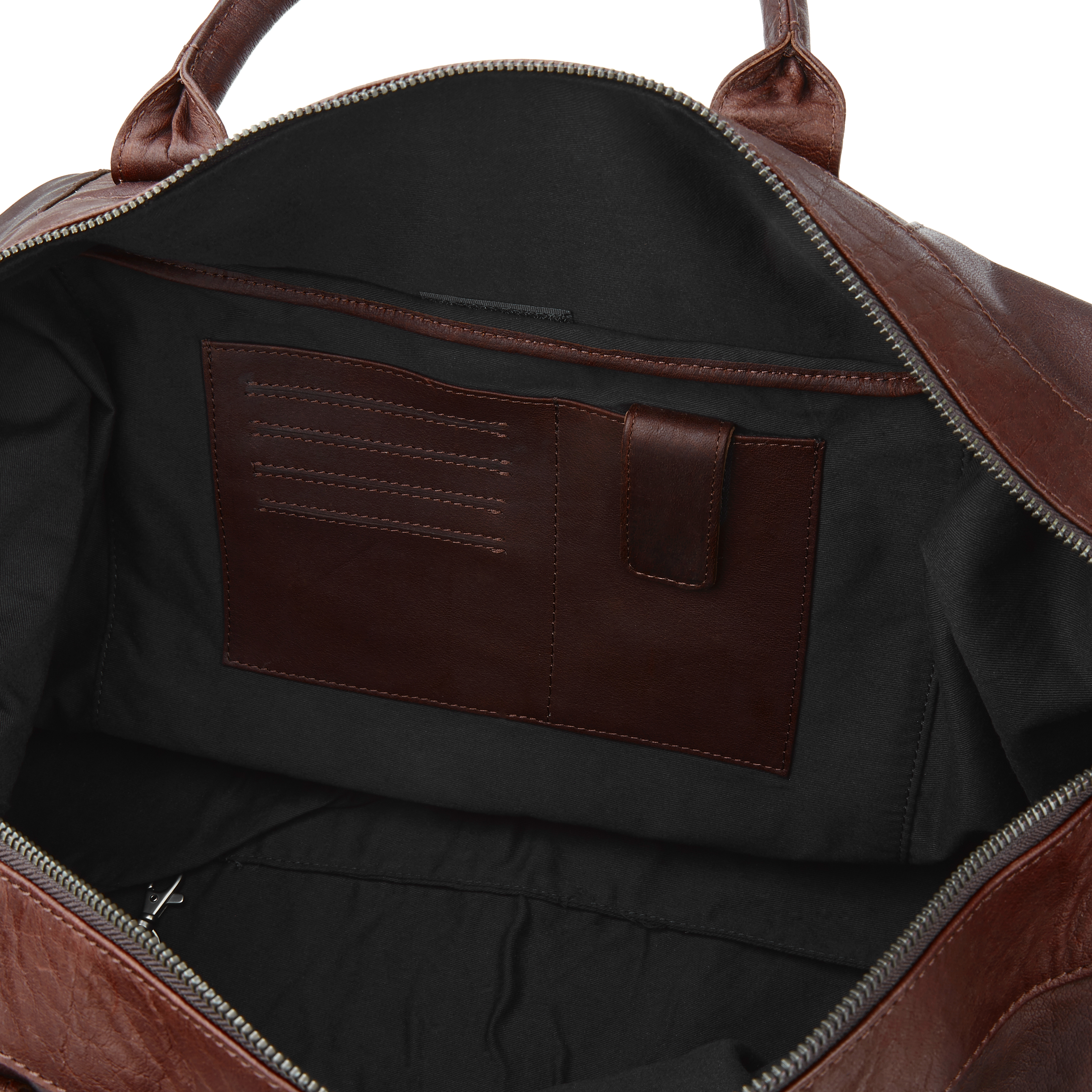 Bolsa de viaje clásica de cuero marrón Oxford  - 6