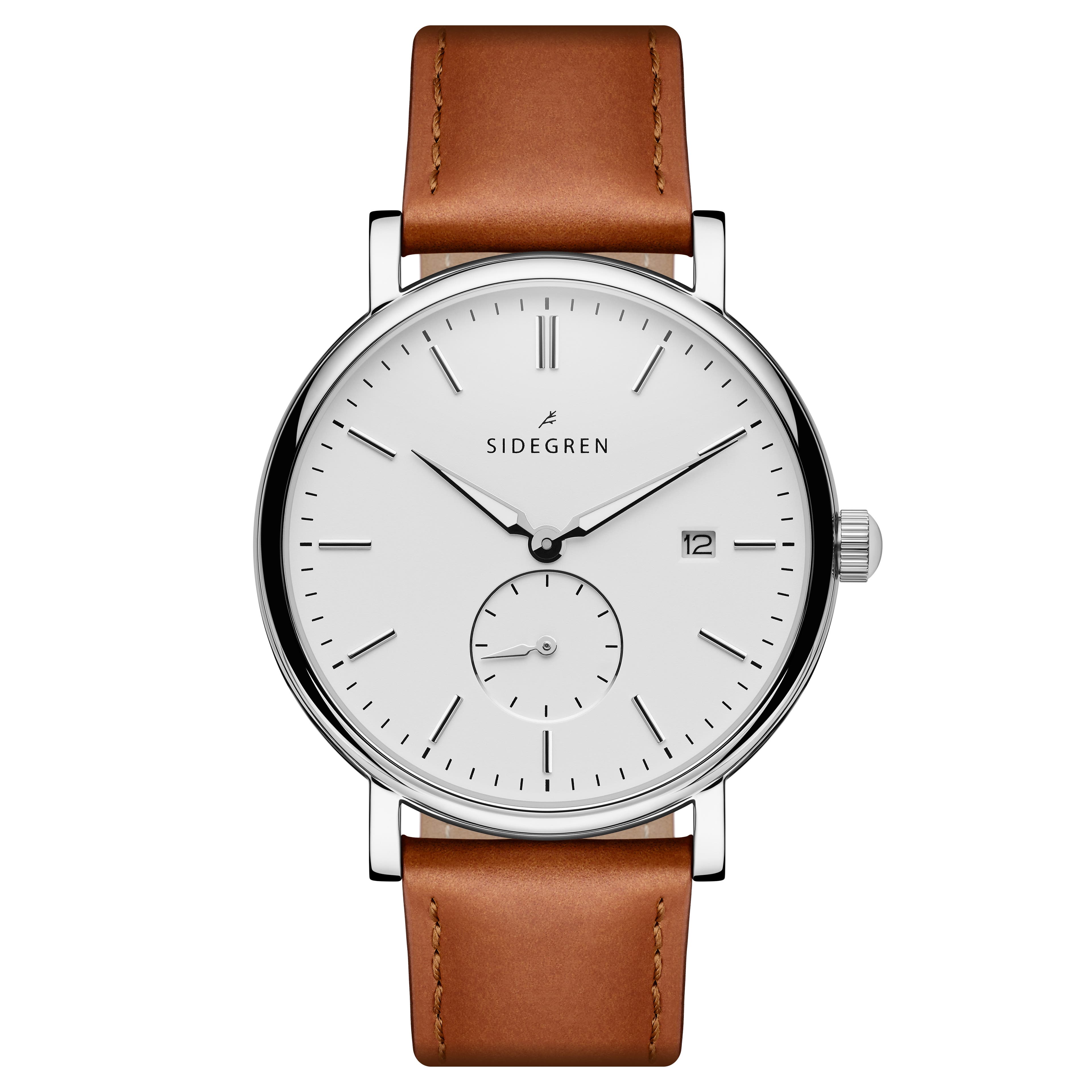 Axel | Cognac Brown Silver-Tone Stainless Steel Watch