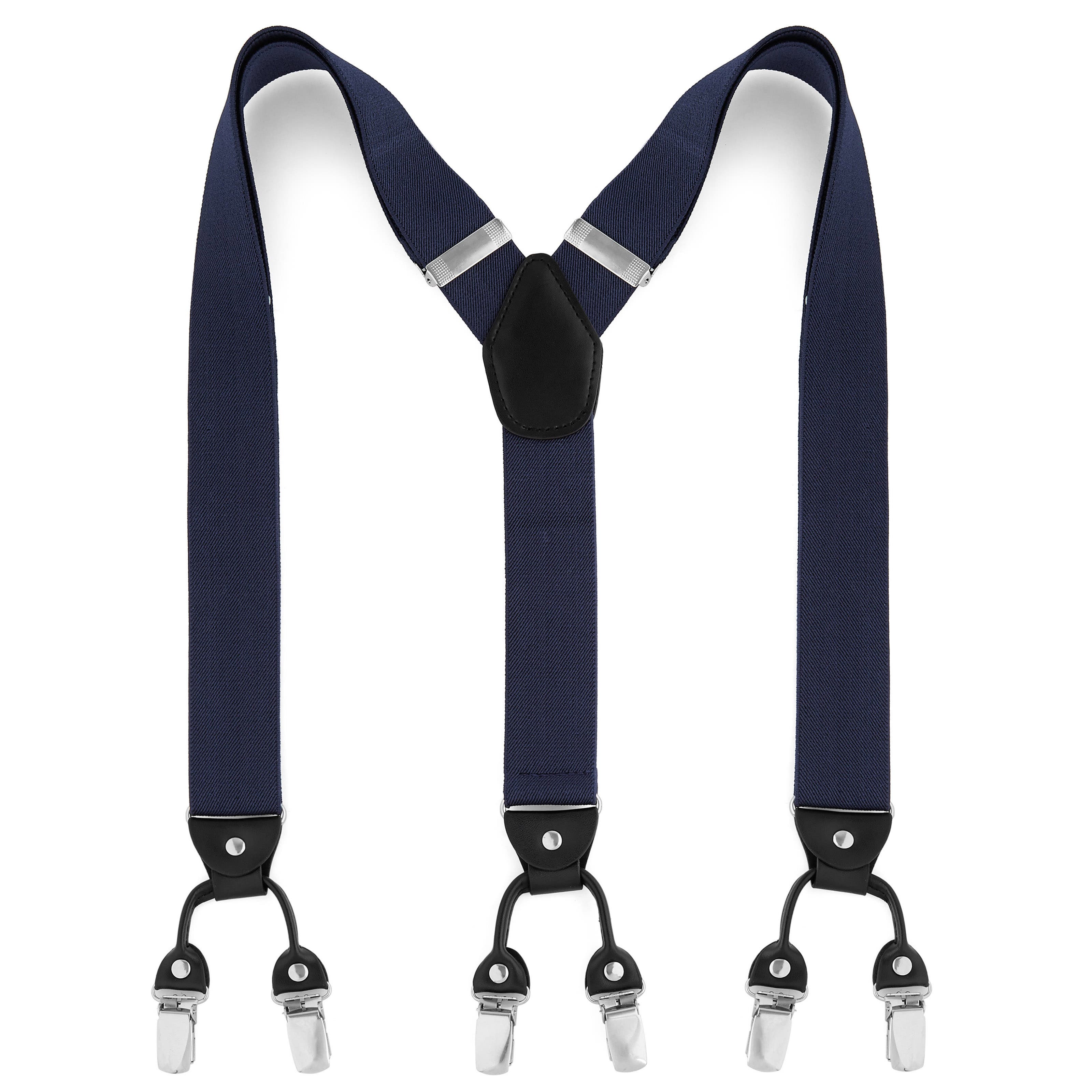 Wide Royal Blue Clip-On Braces, In stock!