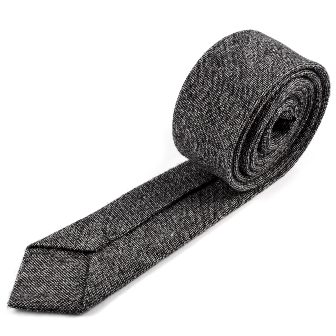 Grey Cashmere Wool Tie - 3