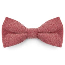 Pink Cotton Pre-Tied Bow Tie