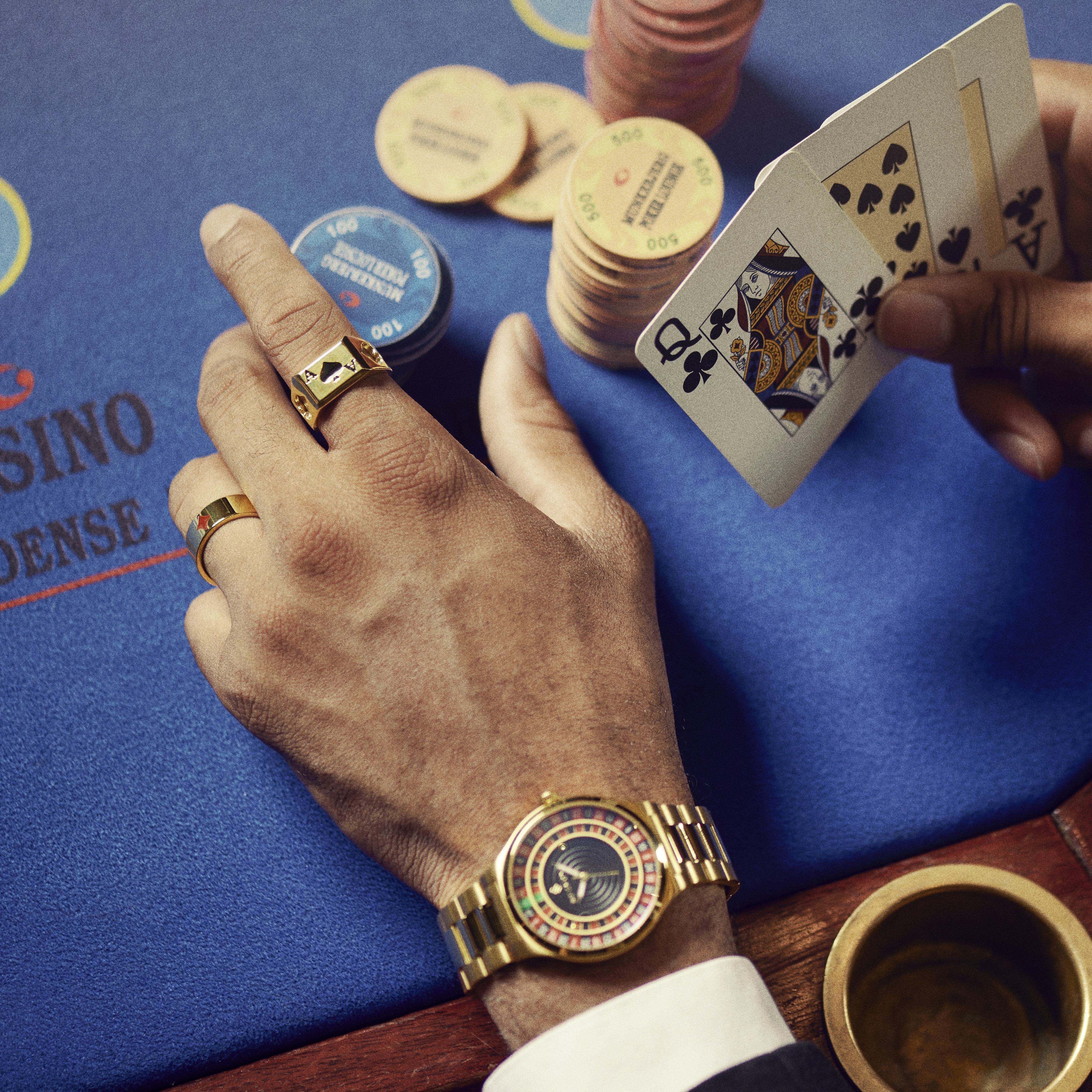 Ace | Gold-tone Ace of Spades Signet Ring - 4