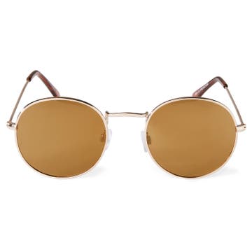 Slnečné okuliare Waylon v zlatých tónoch zrkadlovky