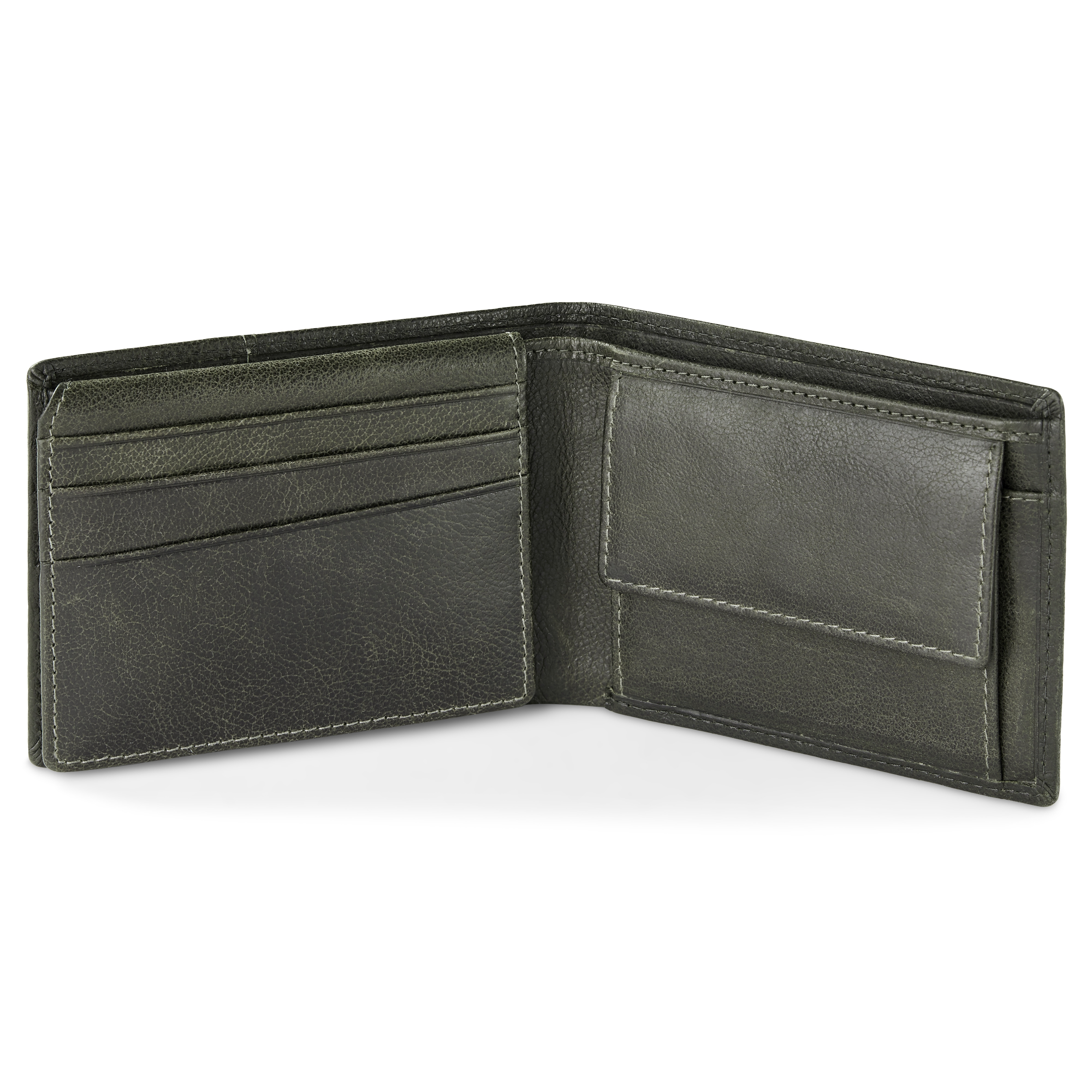 Καφέ-Γκρι Δερμάτινο Πορτοφόλι RFID Licio Dotty - 2