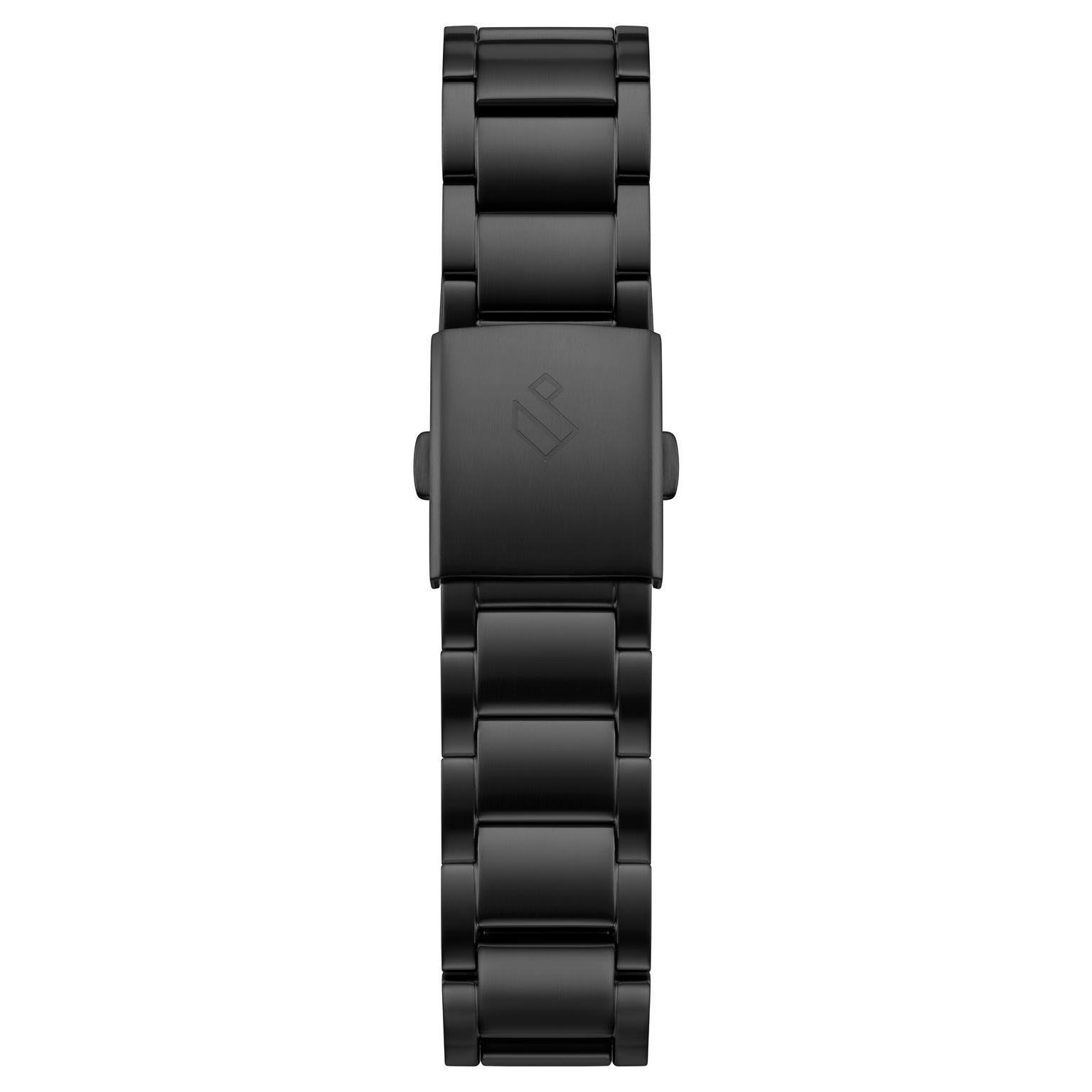 Yves | 20mm Černý řemínek k hodinkám z nerezové oceli Yves | 20mm Černý řemínek k hodinkám z nerezové oceli