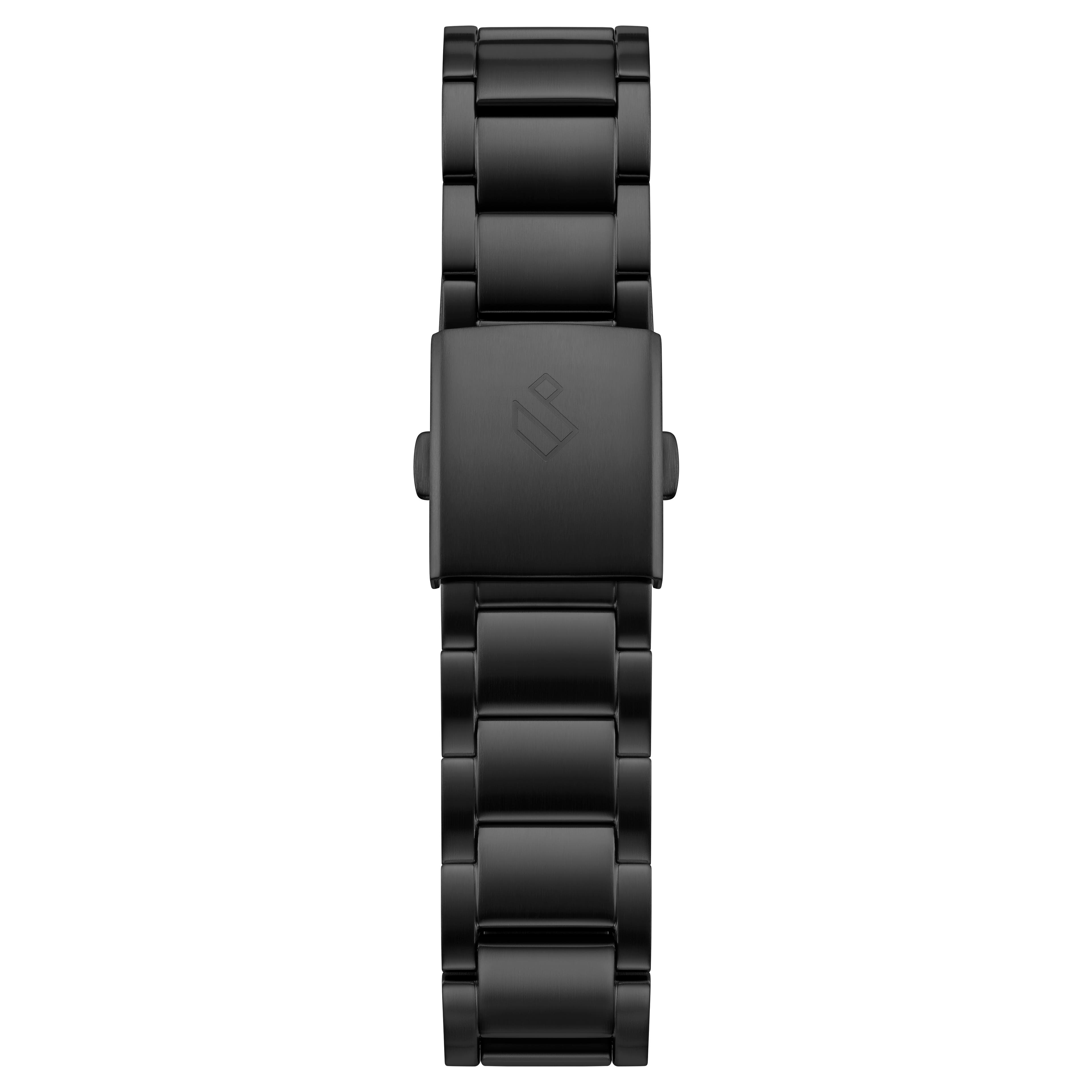 Yves | Zwart Roestvrijstalen Horlogebandje