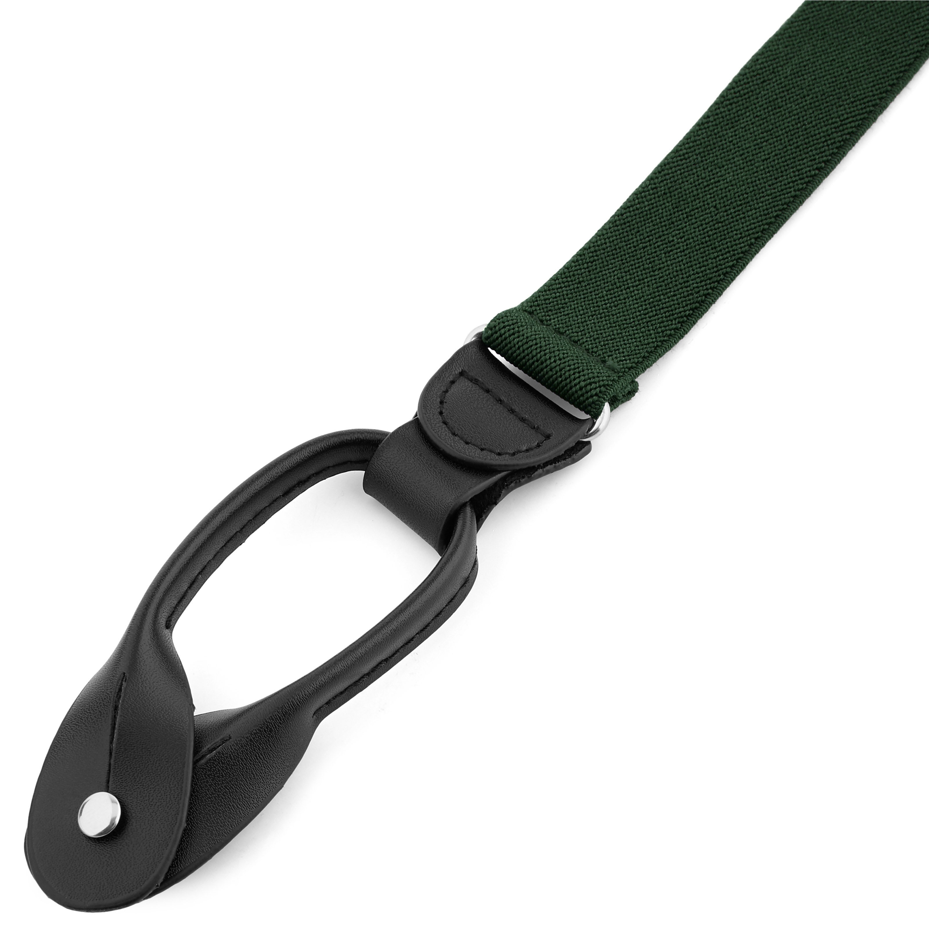 Тесни тъмнозелени тиранти за копчета - 2