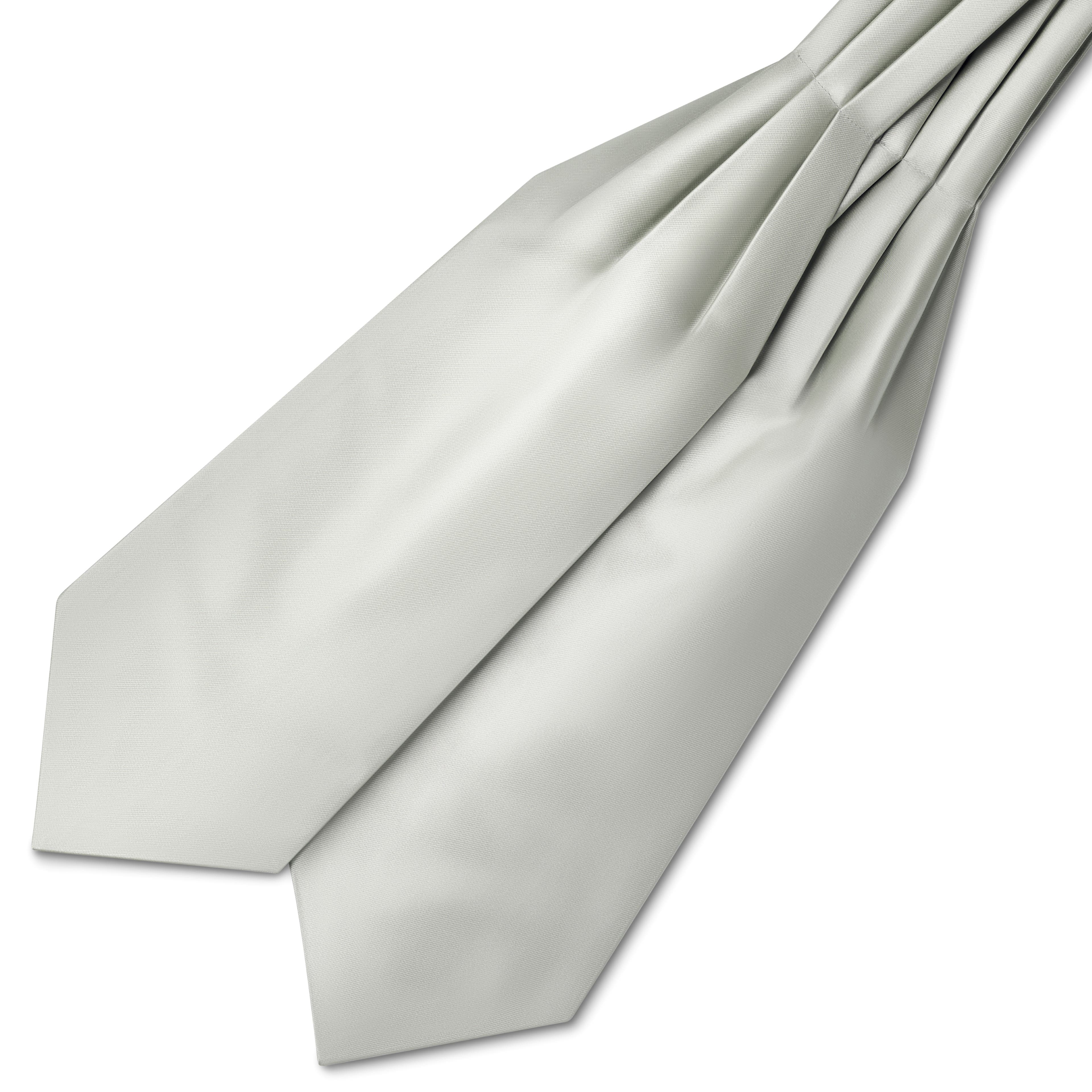 Vaaleanharmaa satiininen solmiohuivi