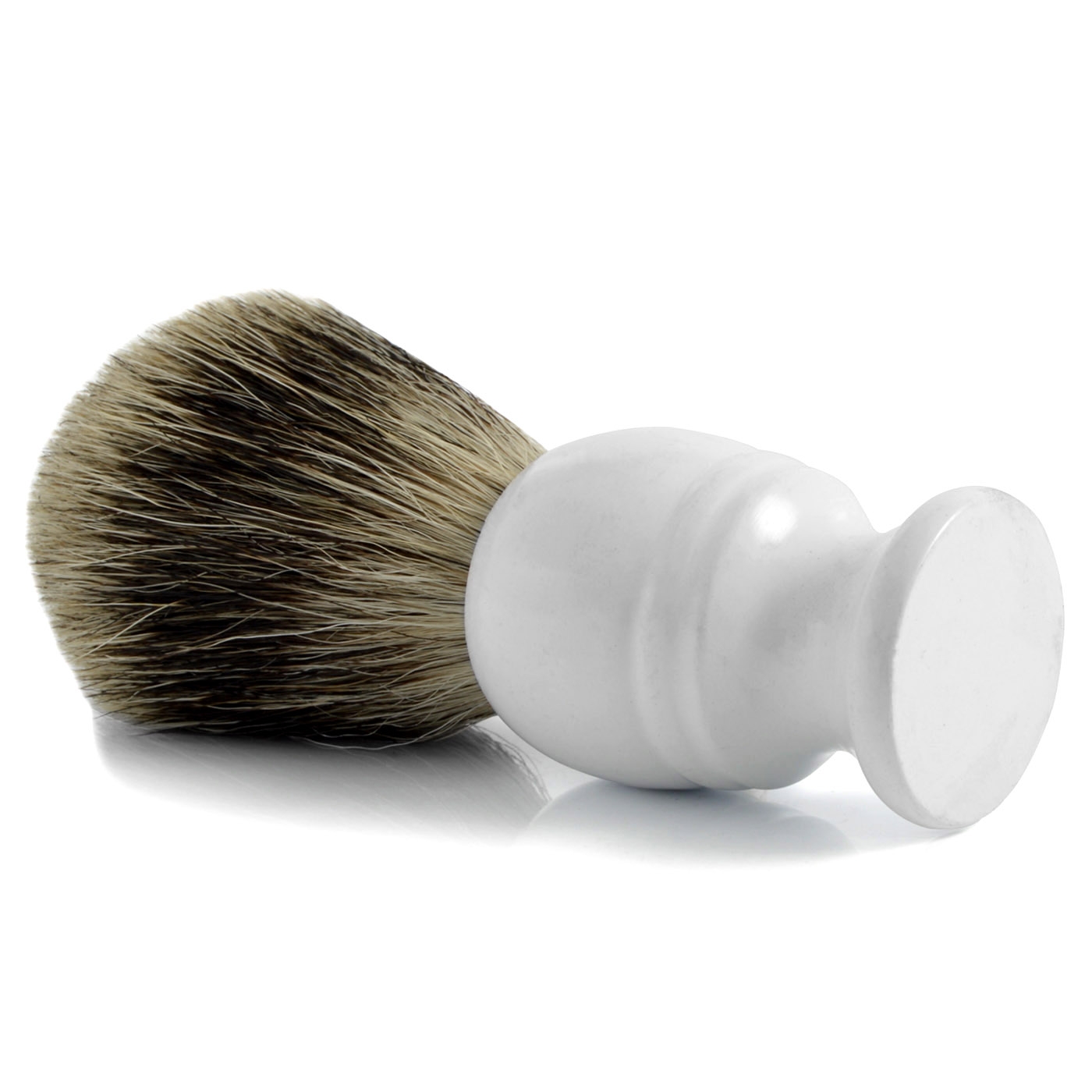 Weißer Dachshaar-Rasierpinsel - 2