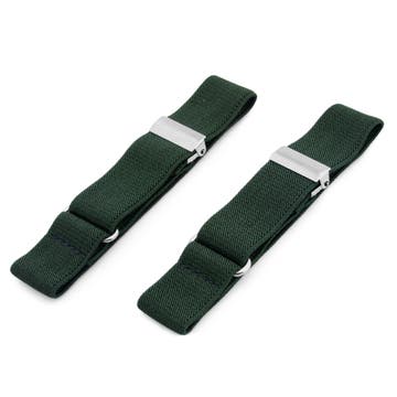 Braçadeiras de Camisa Estreitas Verde Escuro Braçadeiras de Camisa Estreitas Verde Escuro