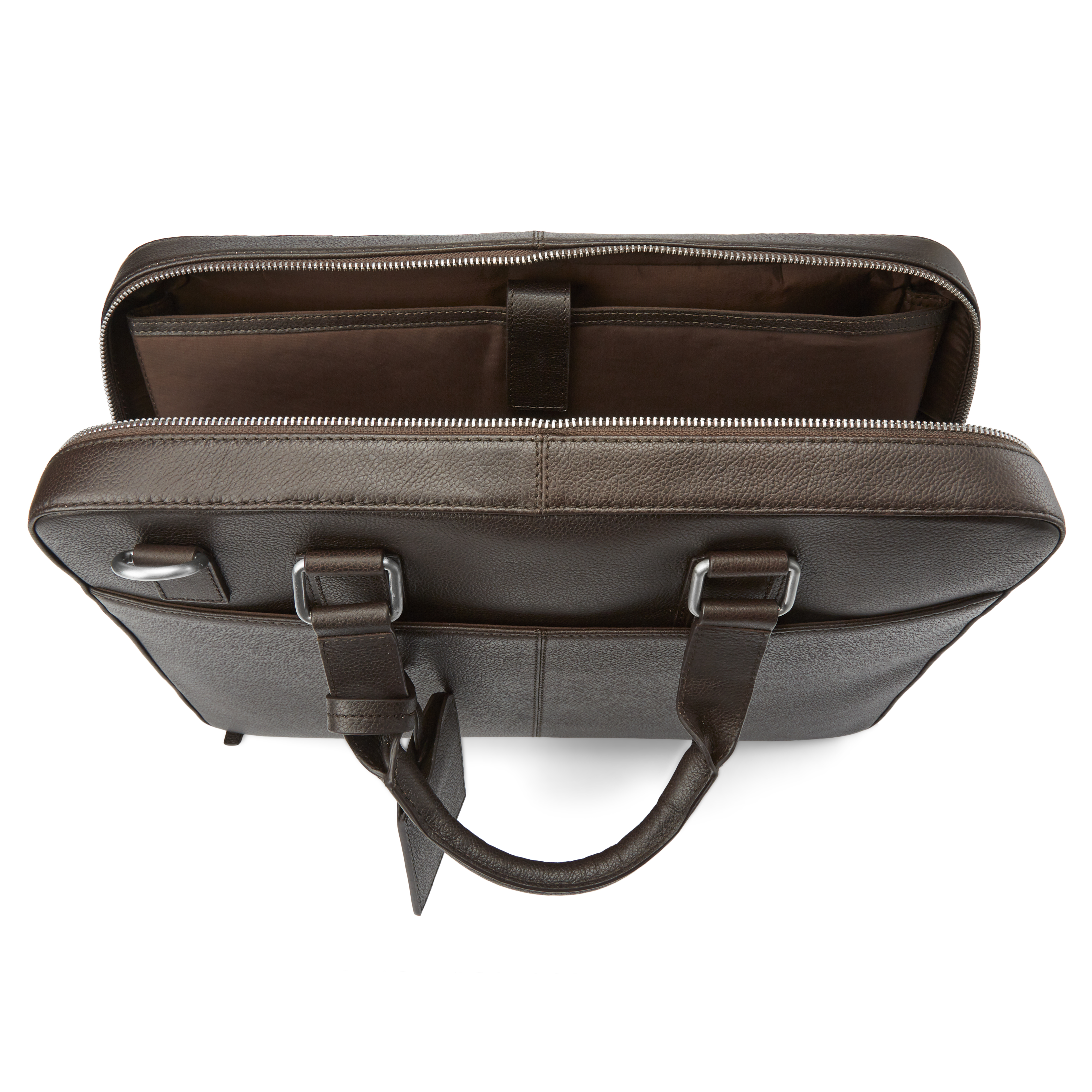 Scott Dunkelbraune Leder Laptop Aktentasche - 18