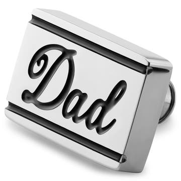 Silver-tone Stainless Steel Dad Watch Charm Silver-tone Stainless Steel Dad Watch Charm