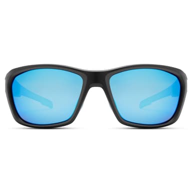 Occhiali da sole sportivi neri con lenti polarizzate blu Occhiali da sole sportivi neri con lenti polarizzate blu