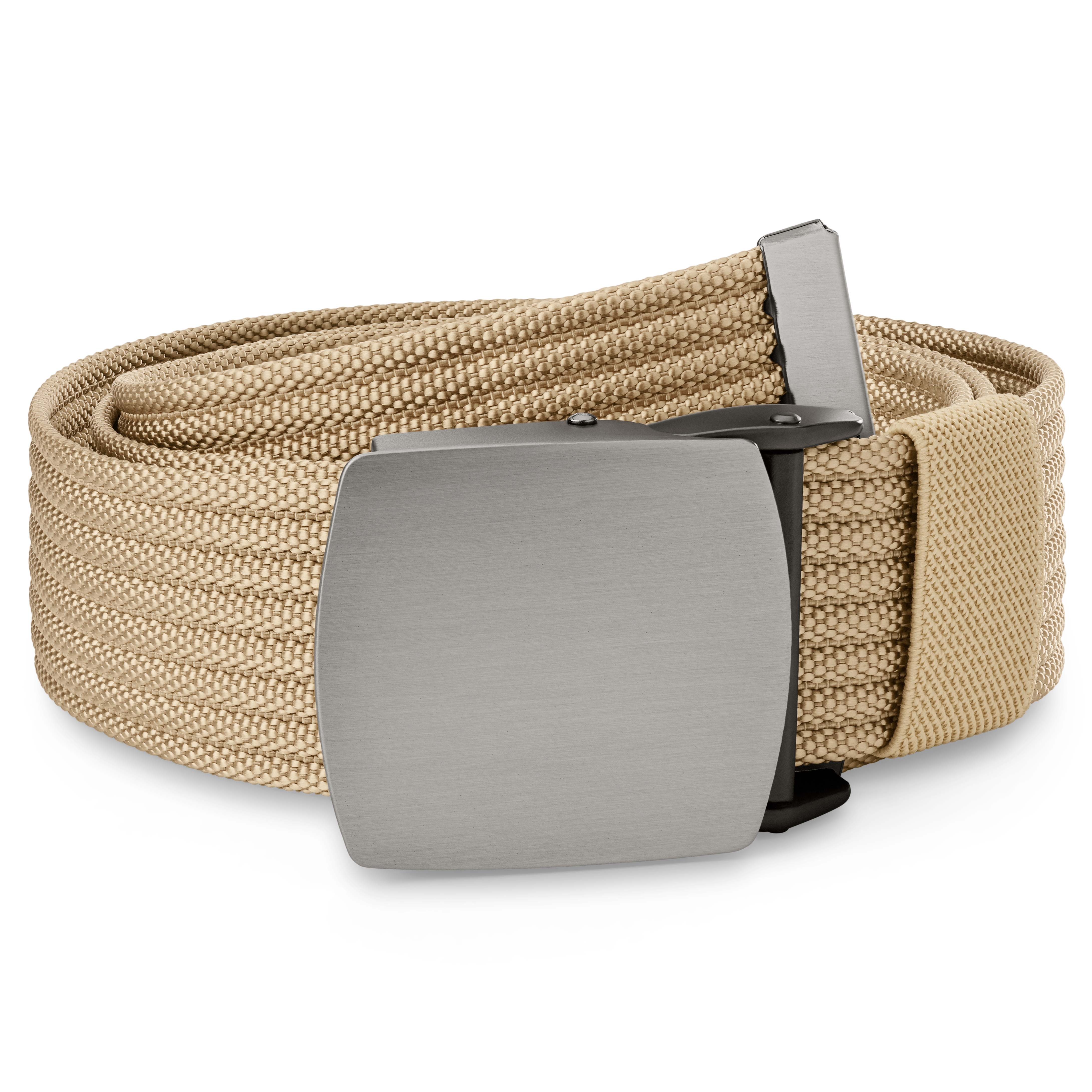 Beige Auto-lock Canvas Belt